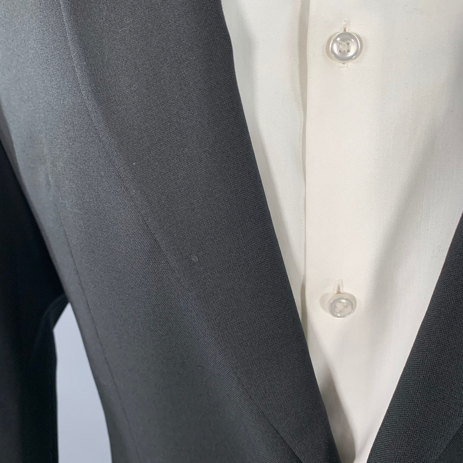 John Galliano Size 40 Black Rhinestone Skull Virgin Wool Sport Coat Size 40R - 6 Thumbnail