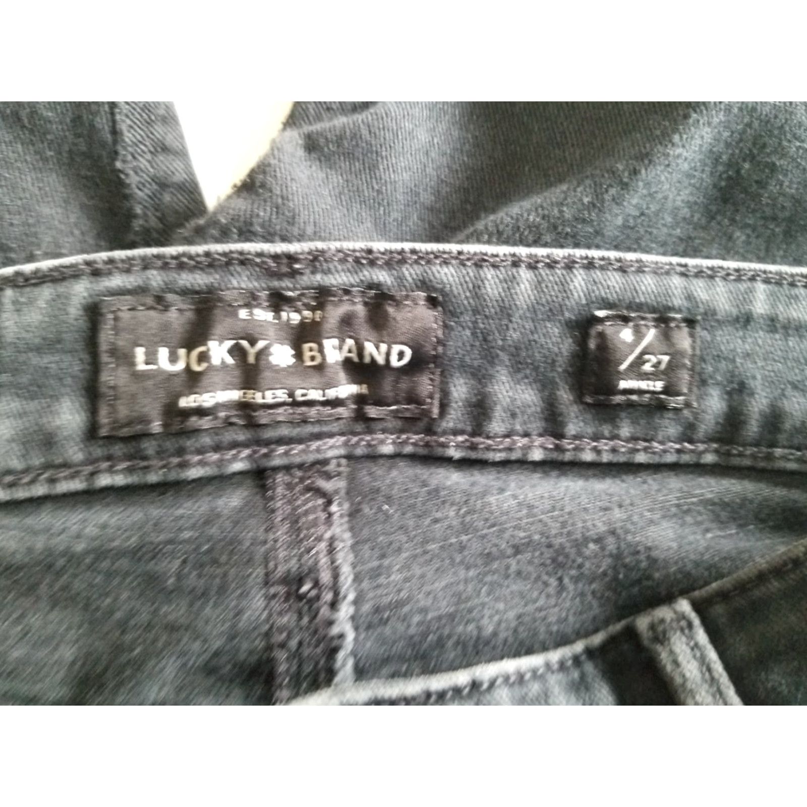Lucky Brand Lucky Brand Bridgette Jeans Womens 4/27 Black High Rise Skinny Distressed Size 27" / US 4 / IT 40 - 6 Thumbnail