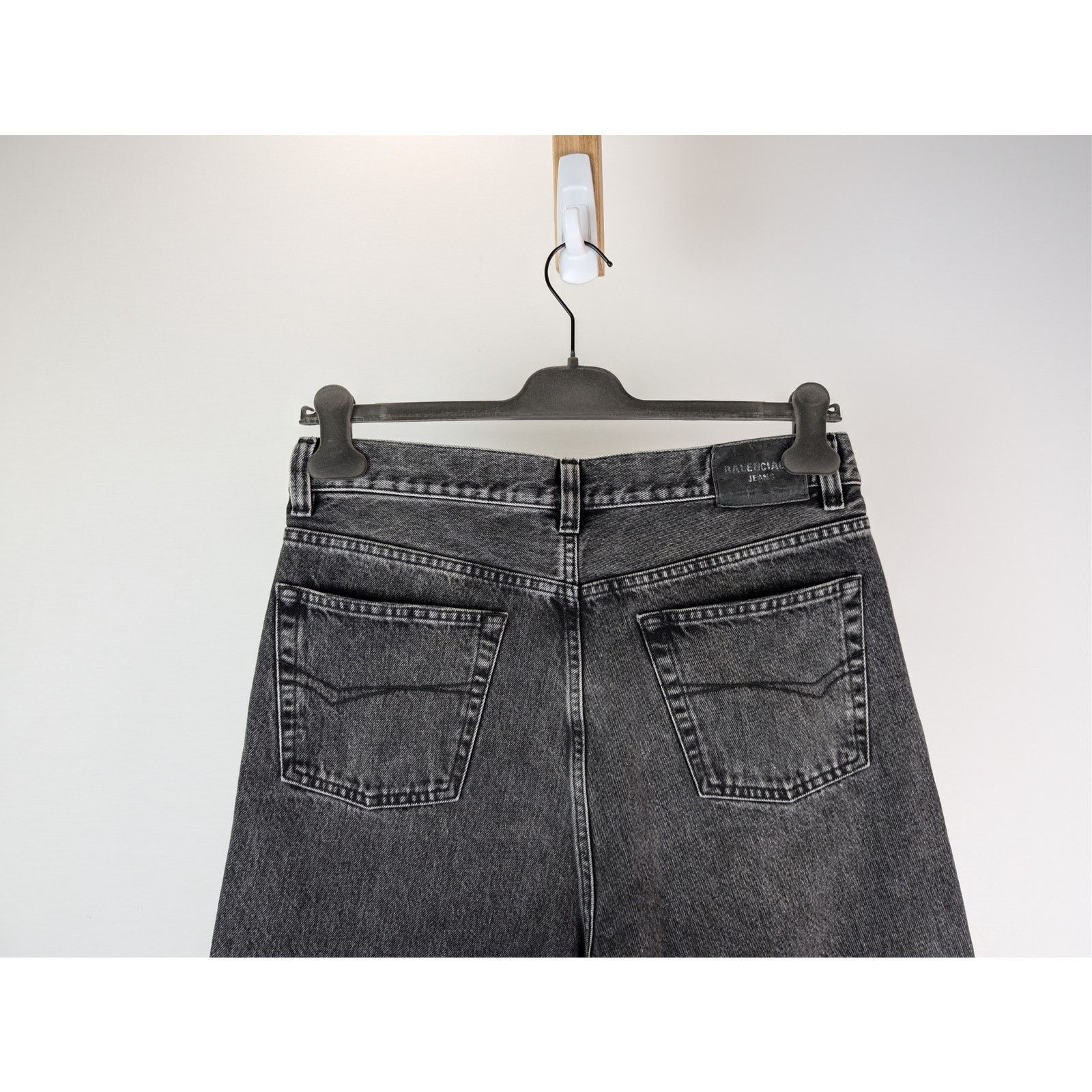 Balenciaga o1rshd1 Flared Pants 1090 Organic Japanese Denim in Noir Size US 30 / EU 46 - 11 Thumbnail