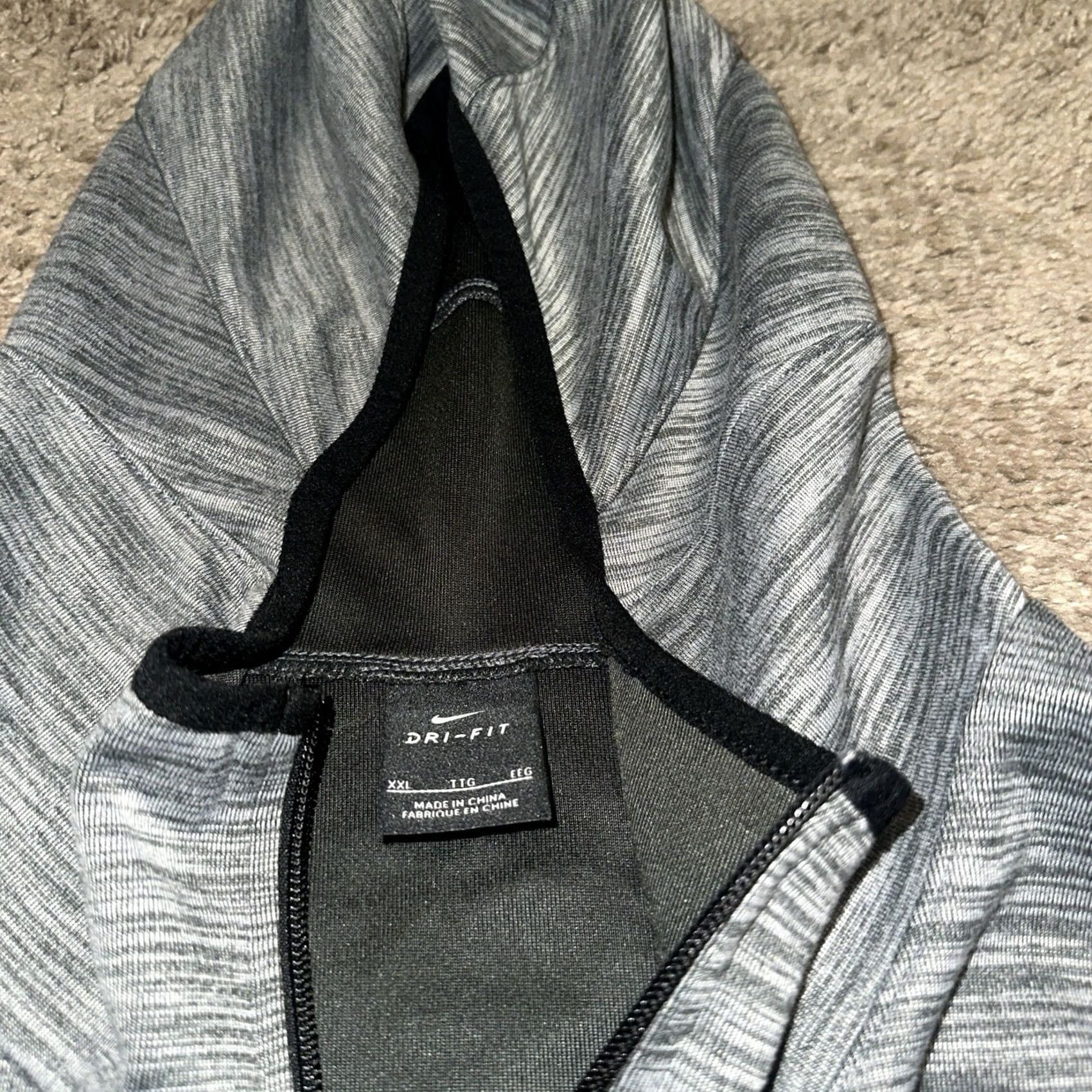 Nike Nike Hoodie Mens 2XL Full Zip Dri-Fit Gray Size US XXL / EU 58 / 5 - 3 Thumbnail