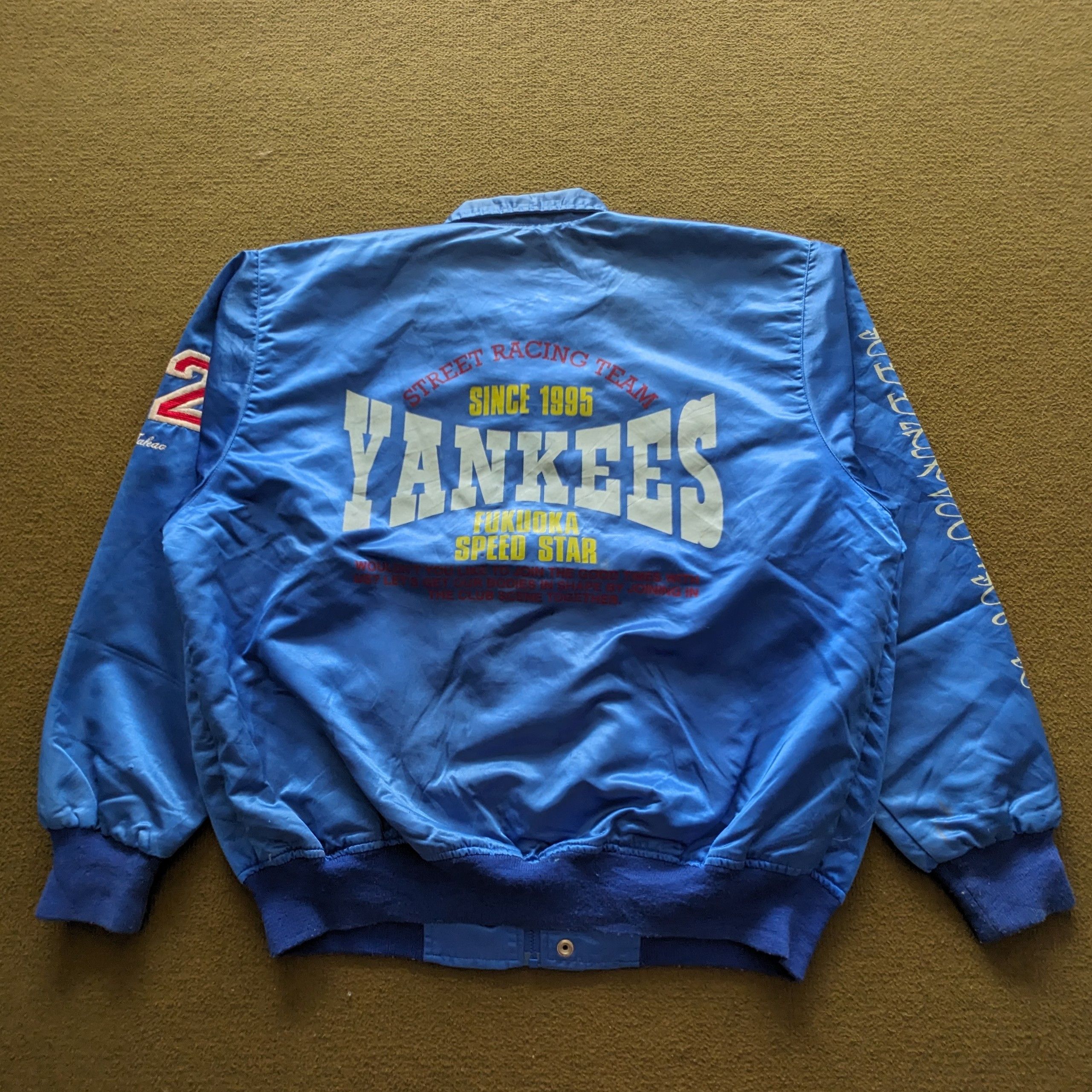 Vintage Vintage YANKEES Fukuoka Speed Star MLB Jacket Size US XL / EU 56 / 4 - 1 Thumbnail