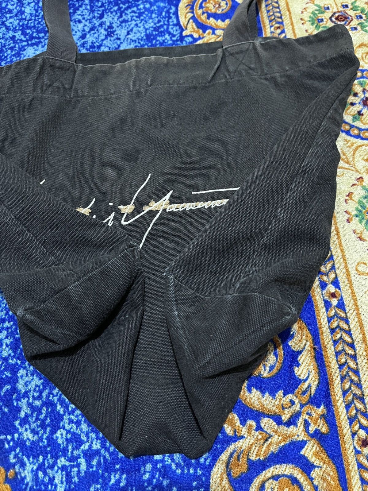 Yohji Yamamoto Black Yohji Yamamoto pour homme signatur tote bag Size ONE SIZE - 4 Thumbnail