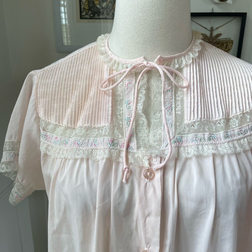 Vintage Vintage Barbizon Pink 2pc Pajama Lounge Set SS Top Pants S Size ONE SIZE - 3 Thumbnail