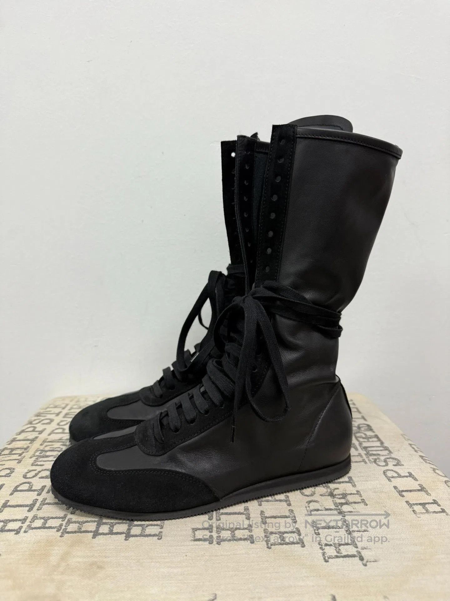 Ann Demeulemeester ann demeulemeester black leather high. Size US 6.5 / EU 39-40 - 1 Thumbnail