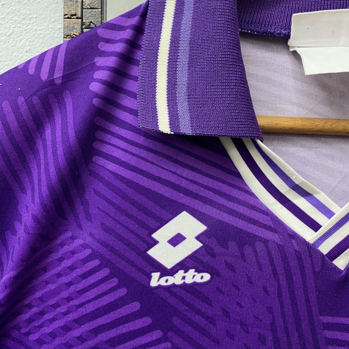 Lotto Sport Vintage 92/93 FIORENTINA CF 7up Home Kit Lotto Jersey Size US M / EU 48-50 / 2 - 3 Thumbnail