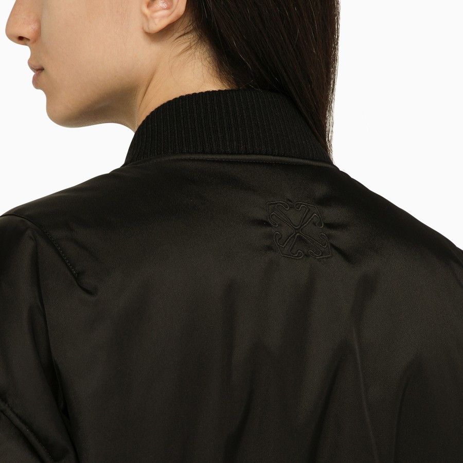 Off-White o1d2blof0924 Padded Nylon Bomber Jacket in Black Size XS / US 0-2 / IT 36-38 - 4 Thumbnail