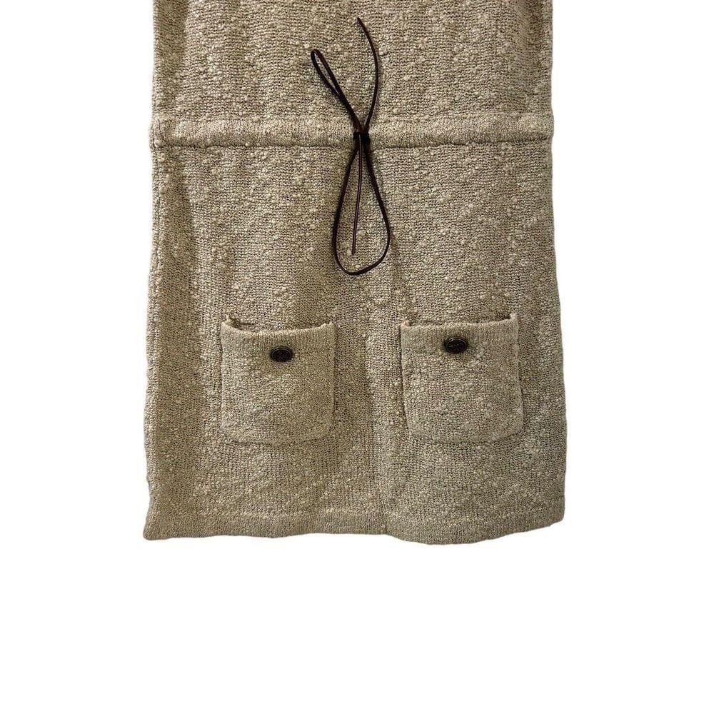 Prada PRADA Boucle Drawstring Mini Dress NWT S Oatmeal Authentic Size S / US 4 / IT 40 - 5 Thumbnail