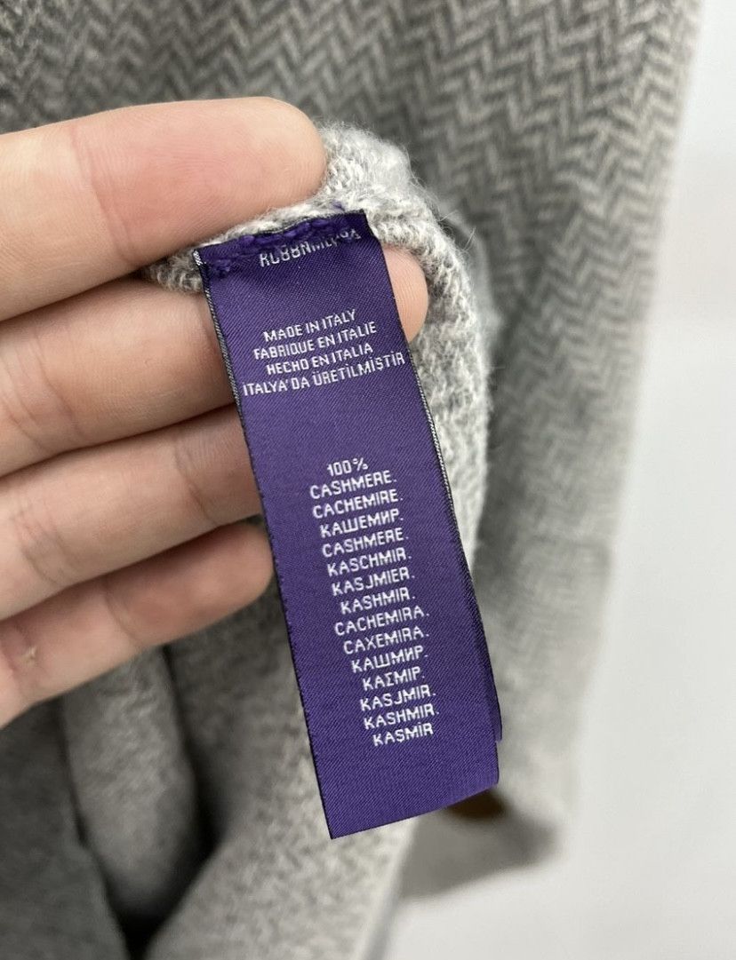 Ralph Lauren Purple Label Ralph Lauren Purple Label Cashmere Sweater With Soft Suede Size US L / EU 52-54 / 3 - 5 Thumbnail