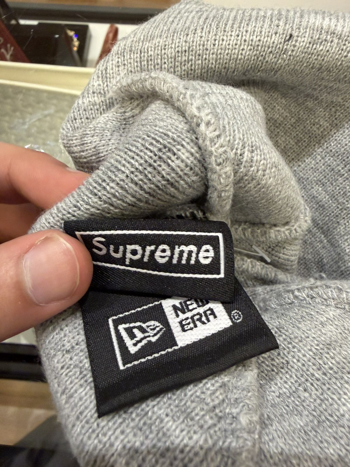 New Era × Supreme Supreme x New Era Cross Box Logo - Grey Size ONE SIZE - 3 Thumbnail