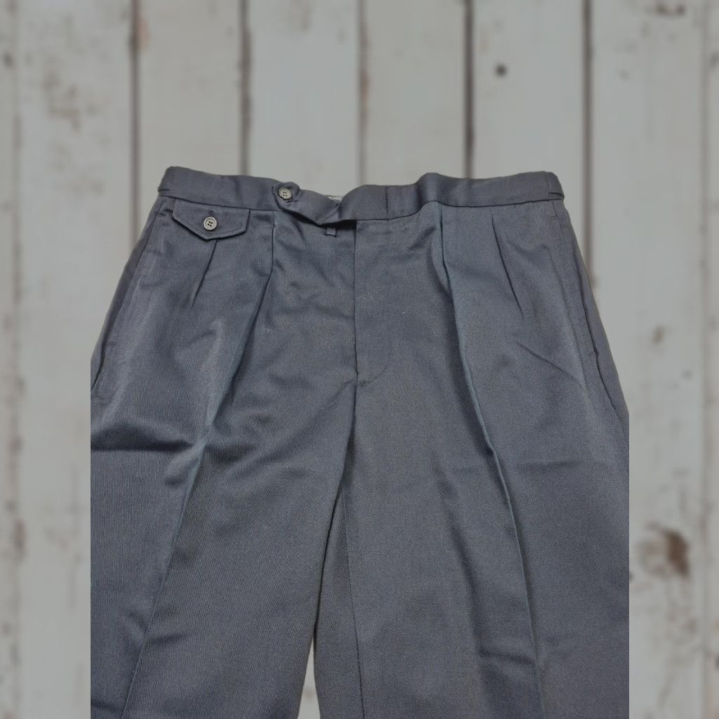 Vintage VTG Jaymar Sport Dress Pants Mens 38x36 Blue Poly Cotton Pleated Unhemmed USA Dress Pants Mens 38 Blue Size US 38 / EU 54 - 1 Thumbnail