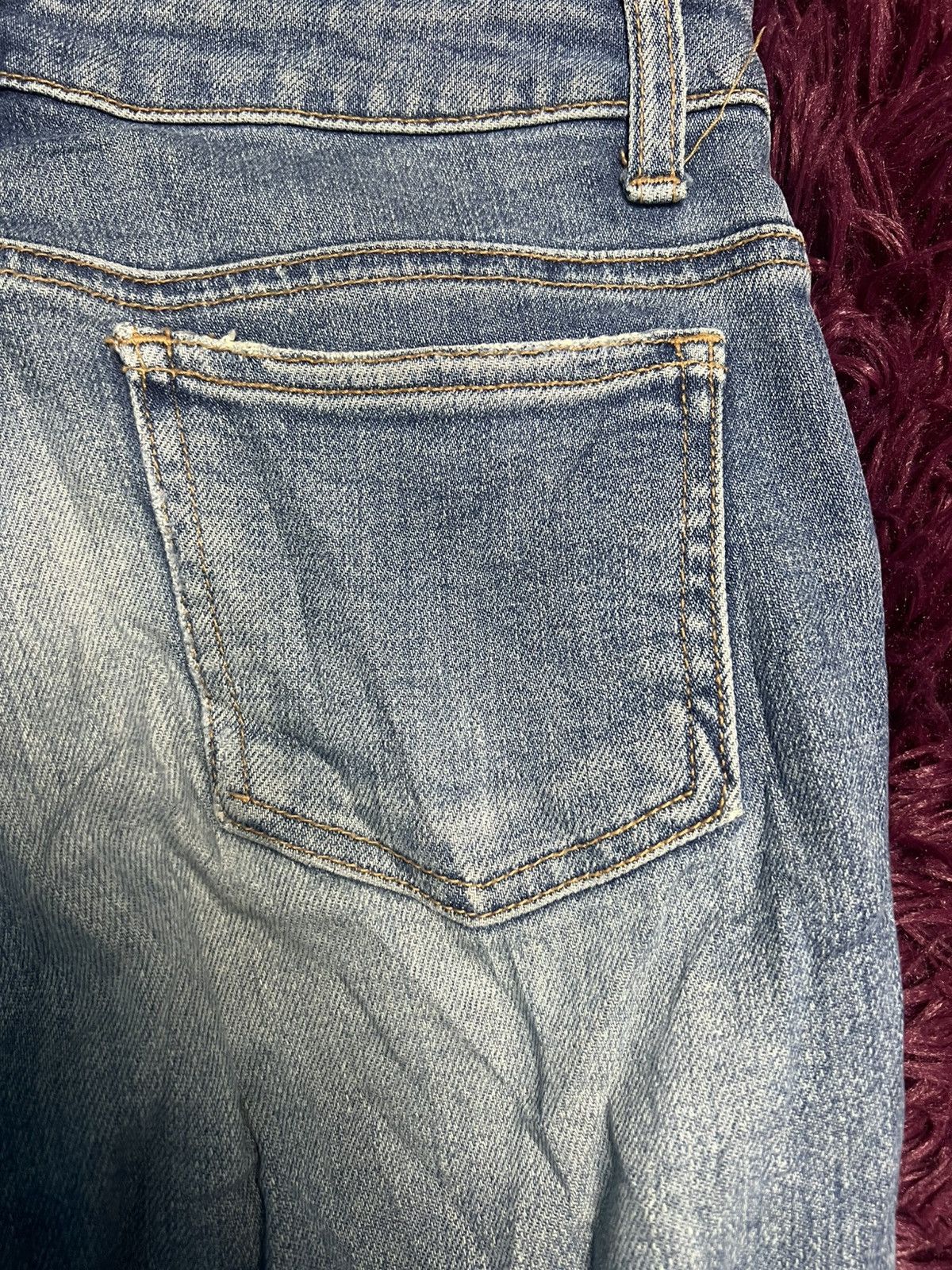 Japanese Brand Japanese Denim Straight Leg Jeans with Distressed Knees (47) Size 27" / US 4 / IT 40 - 12 Thumbnail