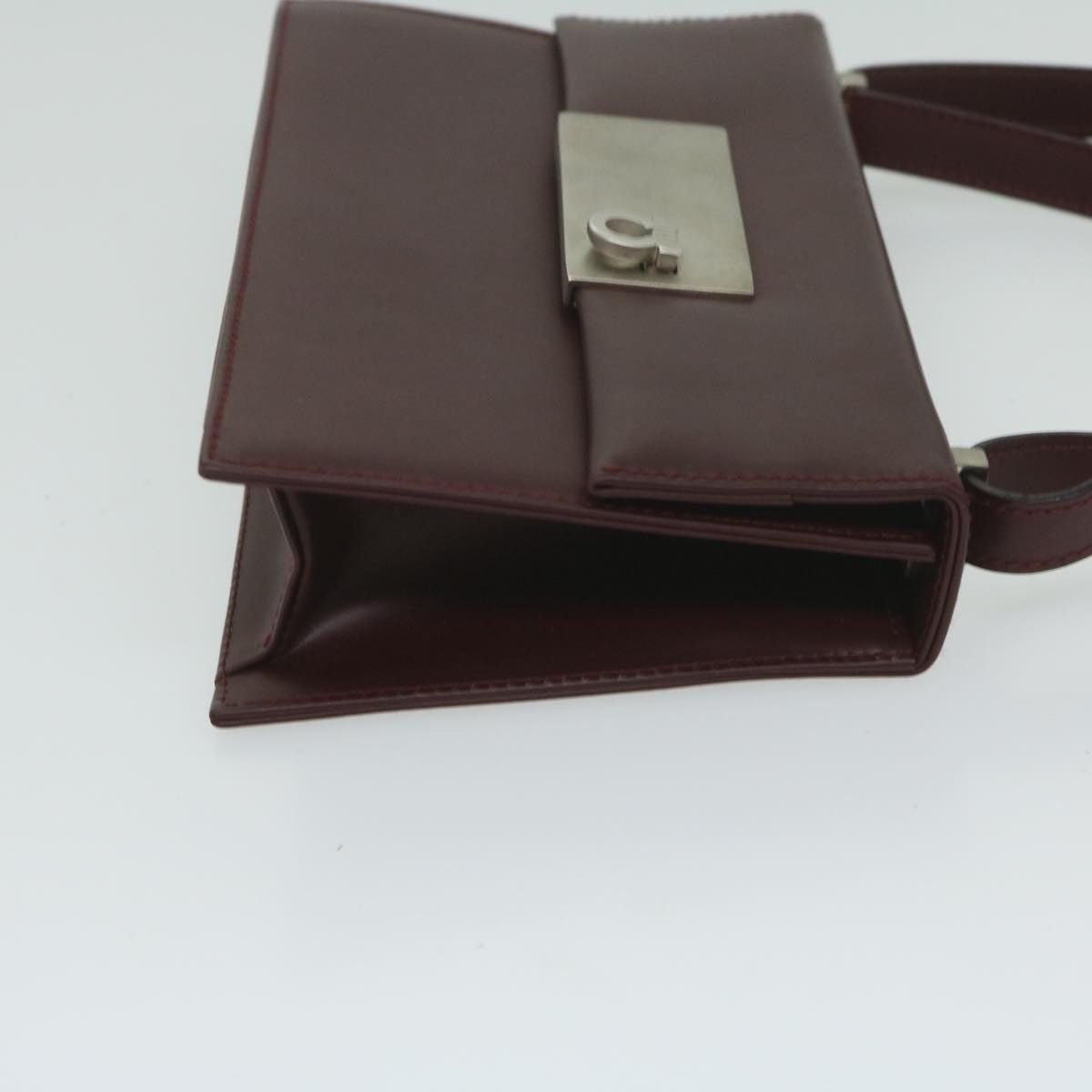 Salvatore Ferragamo Salvatore Ferragamo Gancini Shoulder Bag Leather Bordeaux Size ONE SIZE - 4 Thumbnail