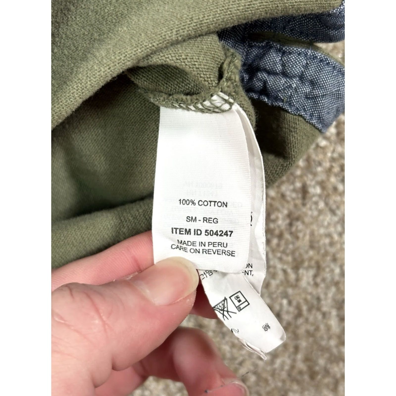 Vintage LL Bean Rugby Polo Shirt Men’s Green Striped Long Sleeve • Mens Size Small Size US S / EU 44-46 / 1 - 3 Thumbnail