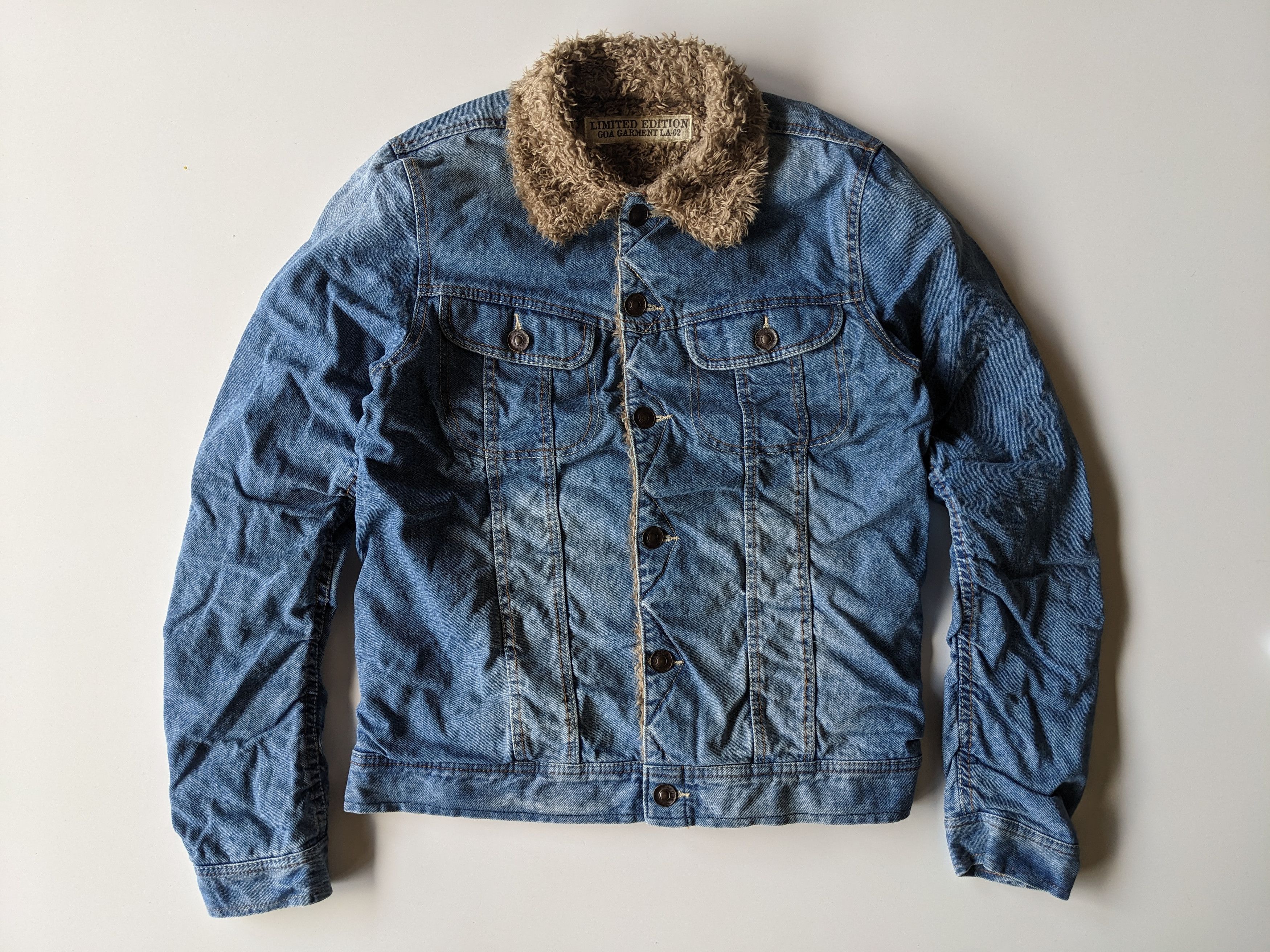 If Six Was Nine × Japanese Brand G.O.A fur denim jacket wrinkle sleeve Size US M / EU 48-50 / 2 - 2 Thumbnail