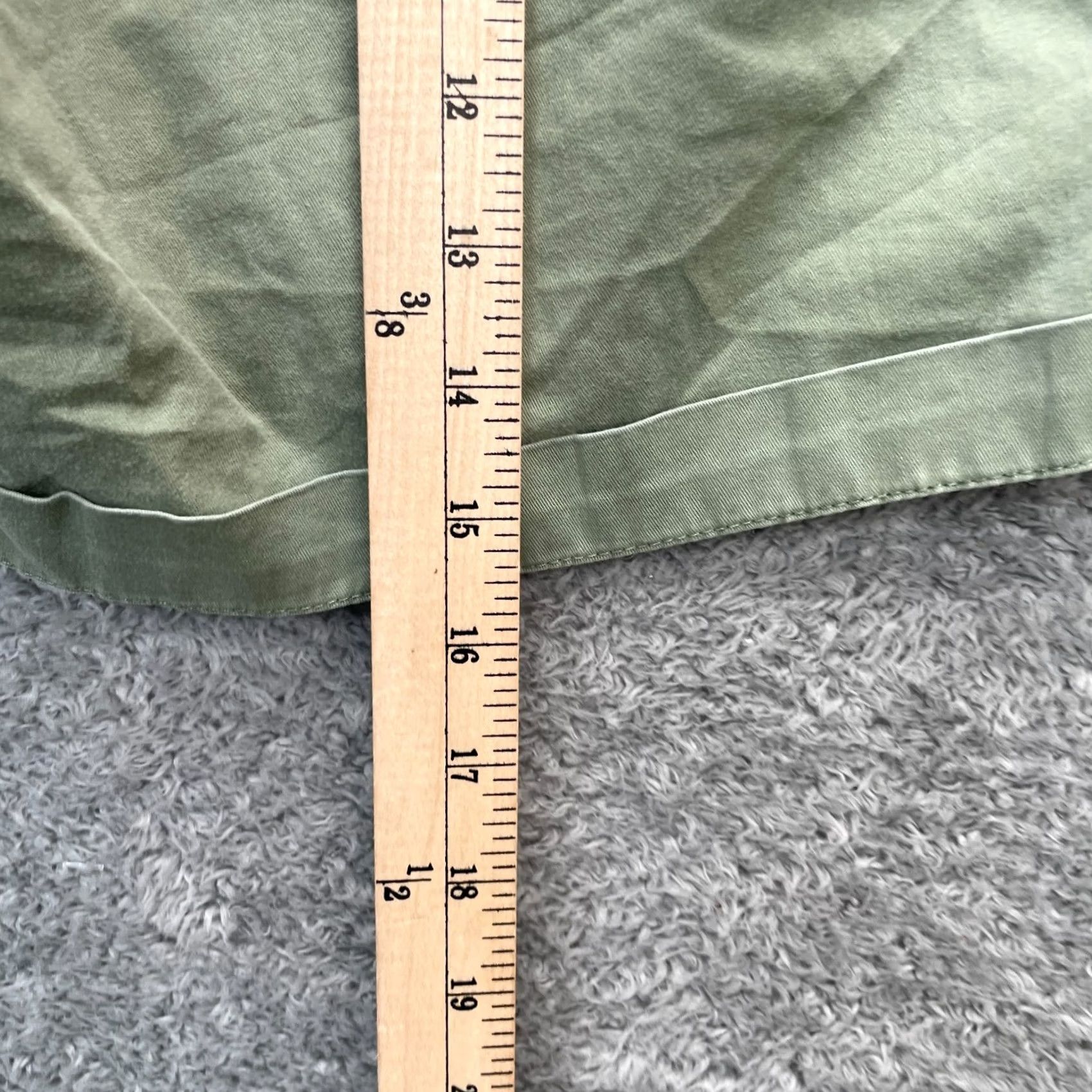 Gap Gap Shorts Womens 0 Green Khaki High Rise Stretch Cotton Cuffed Hem Resort Wear Shirt Shorts? Size 25" / US 0 / IT 36 - 7 Thumbnail