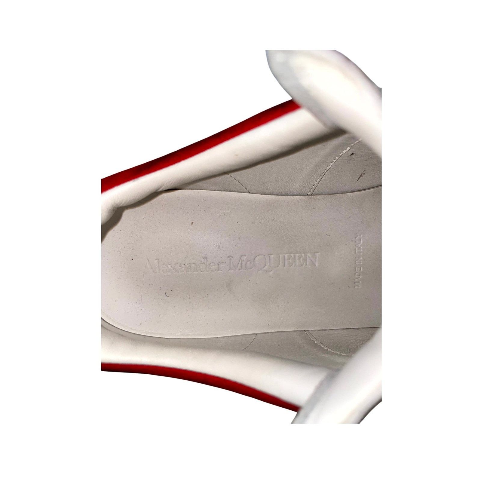Alexander McQueen Alexander Mcqueen White & Lust Red Sneakers Size US 5 / EU 37 - 7 Thumbnail