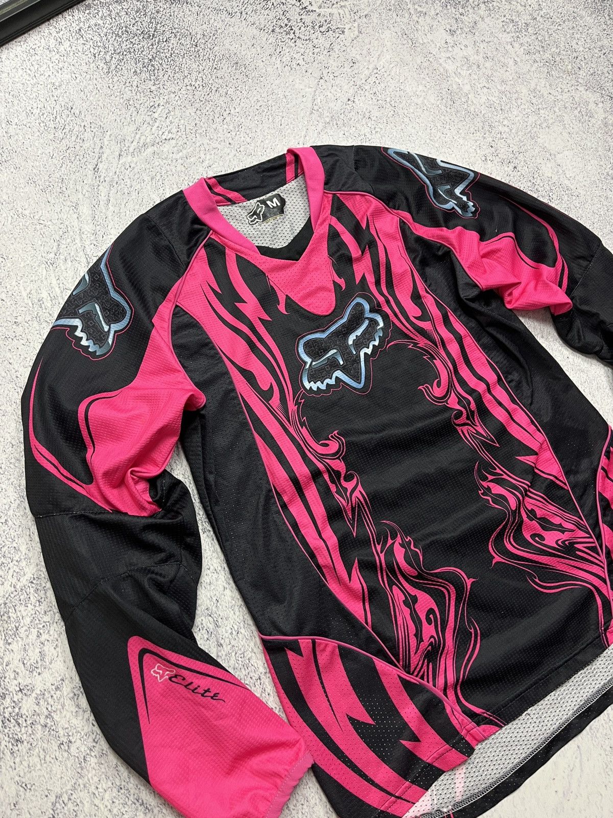 Fox Racing Crazy Fox Racing Big Logo Jersey Y2k Drill Longsleeve Rare Size M / US 6-8 / IT 42-44 - 4 Thumbnail