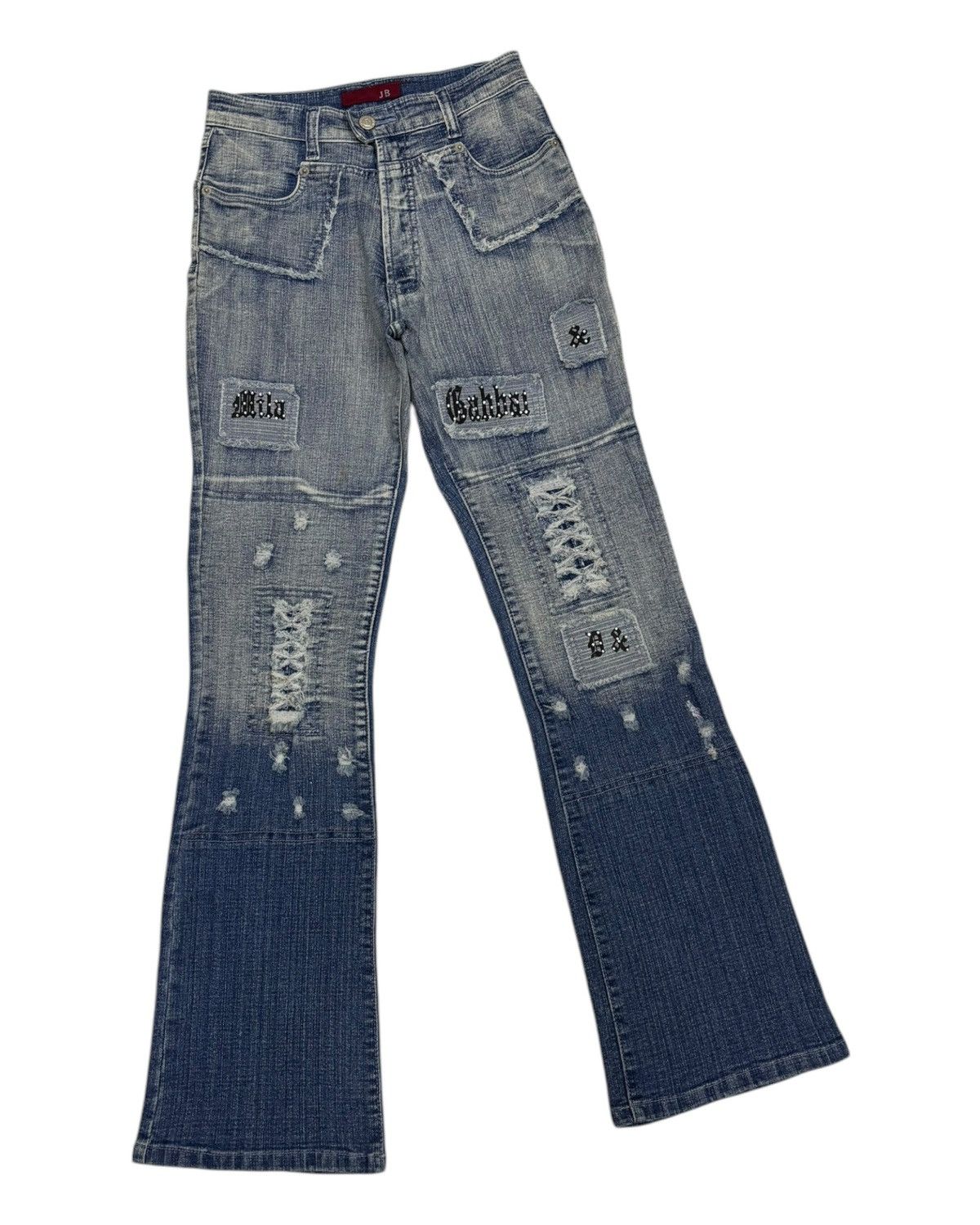 GOSTAR DE FUGA × If Six Was Nine × LOWBOX Vintage Japanese Jean JB Lowbox Style Bootcut Distress Jeans Size US 26 / EU 42 - 3 Thumbnail