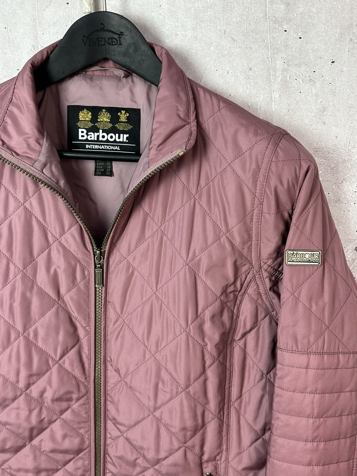 Barbour Barbour International Farleight Quilted Powder Womens Jacket Size L / US 10 / IT 46 - 4 Thumbnail