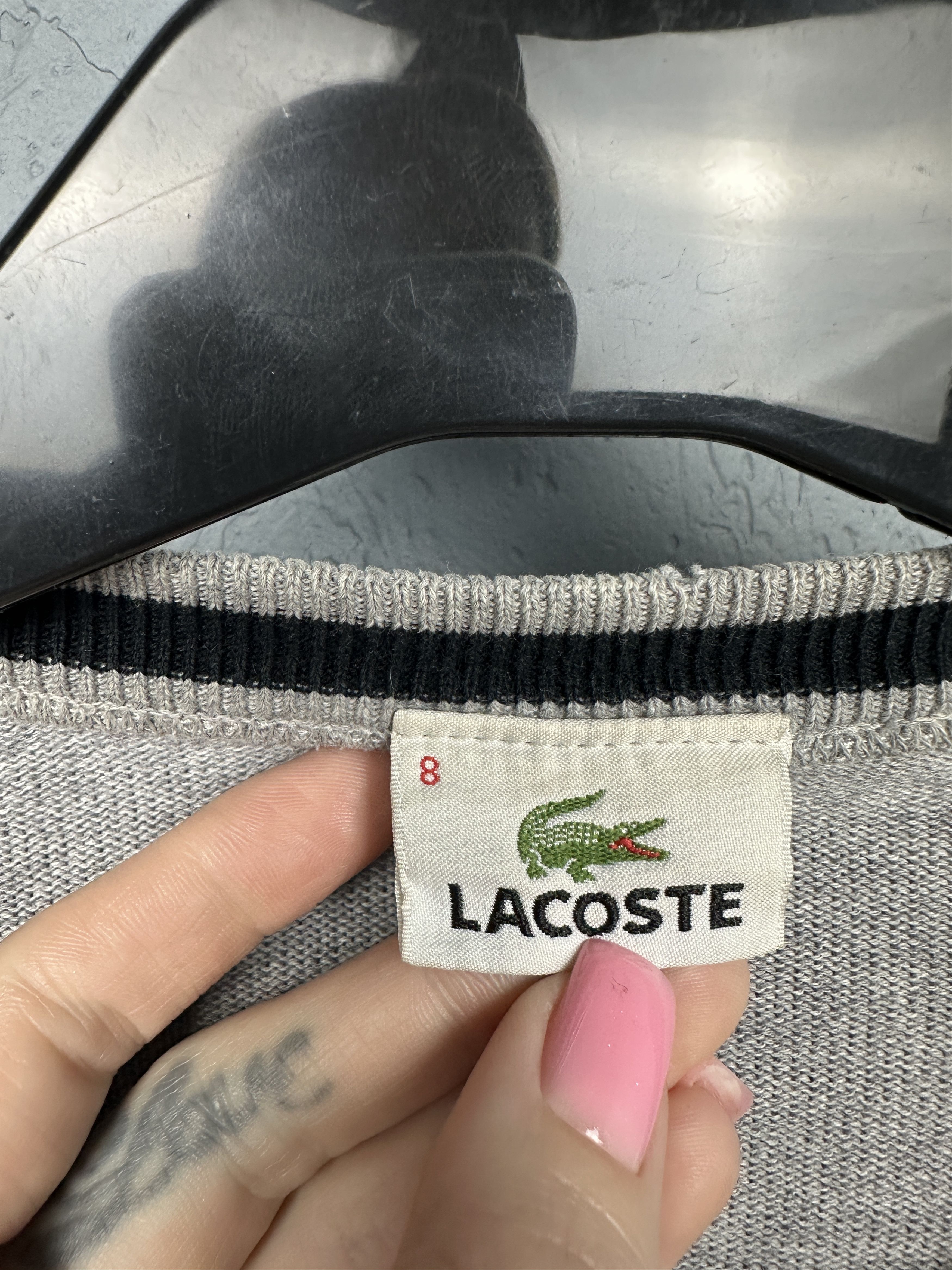 Lacoste Lacoste Vintage Mens Crew Neck Knit Sweater Size US XXL / EU 58 / 5 - 5 Thumbnail