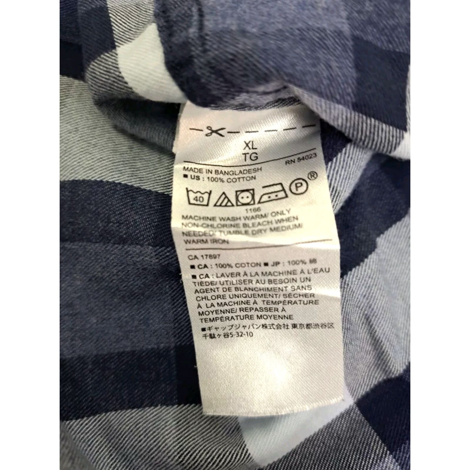 Banana Republic Banana Republic Shirt Slim Fit Button-Up XL Blue Plaid Flannel Cotton Long Sleeve Button-Front Casual Workwear Travel Mens Size US XL / EU 56 / 4 - 5 Thumbnail