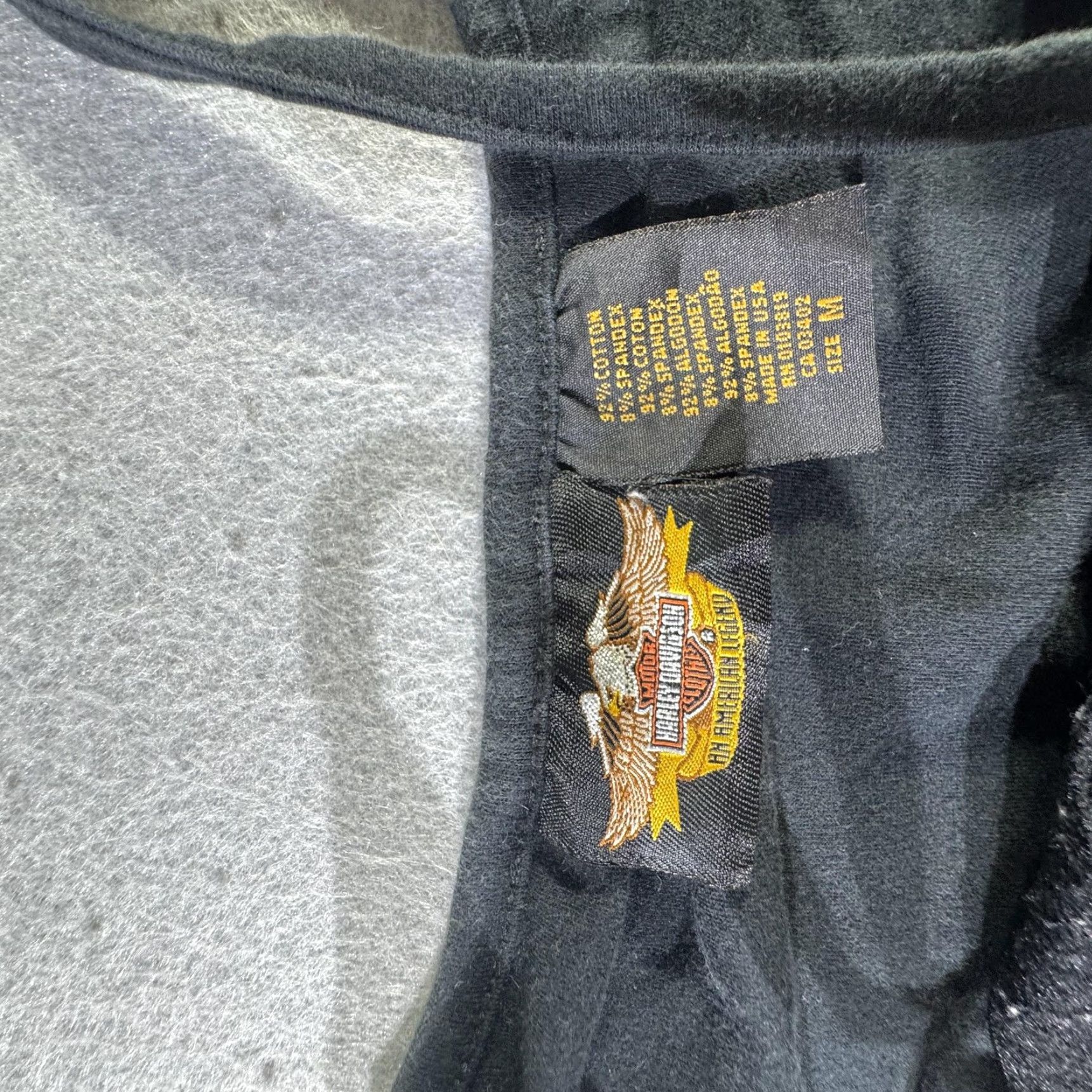 Harley Davidson VINTAGE Harley-Davidson Women's Tank Top Camisole 2003 100th Anniversary Motorcycle Logo Black Medium Women Size M / US 6-8 / IT 42-44 - 5 Thumbnail