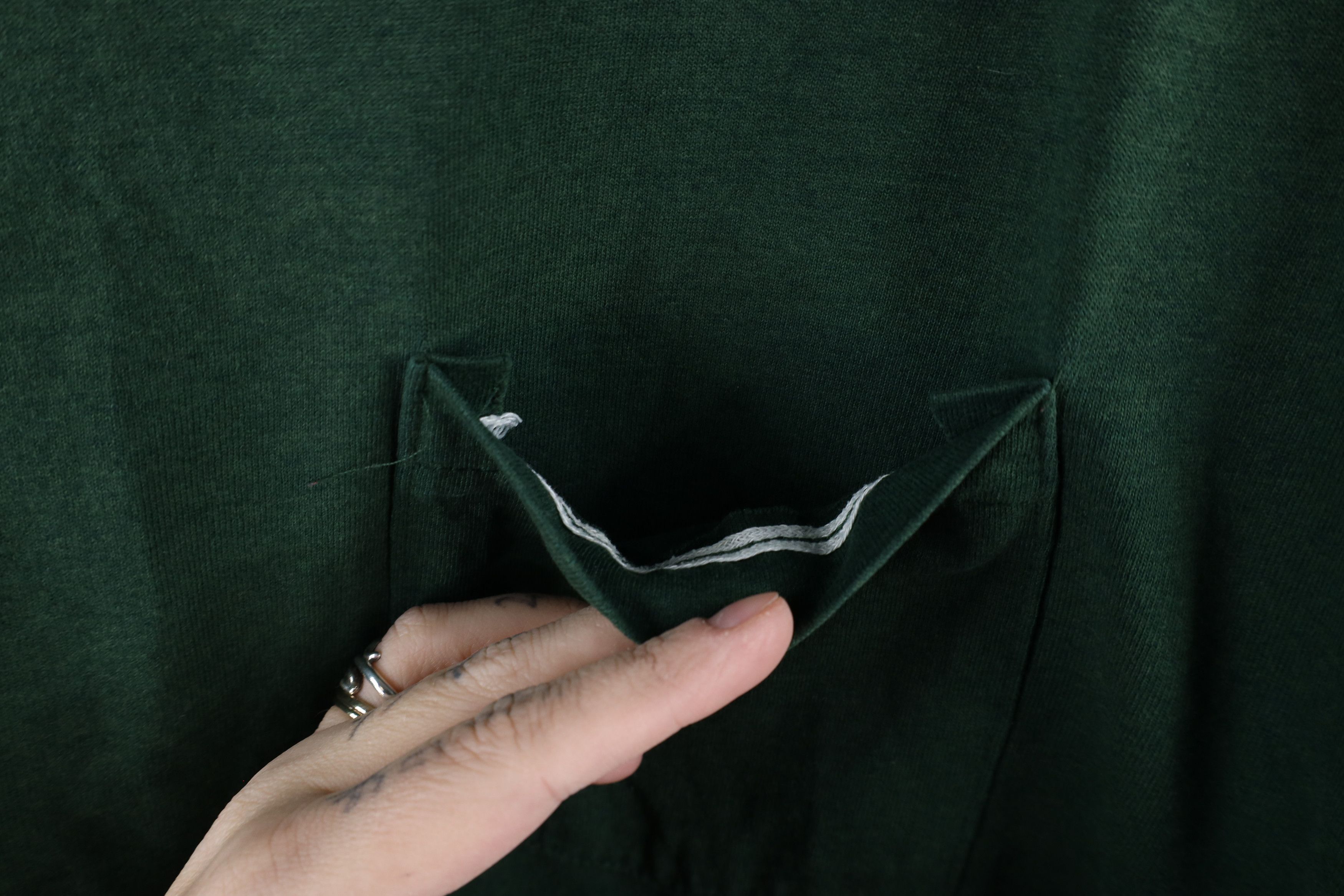 Vintage Vintage 90s Streetwear Blank Pocket T-Shirt Green USA Size US XXL / EU 58 / 5 - 7 Thumbnail