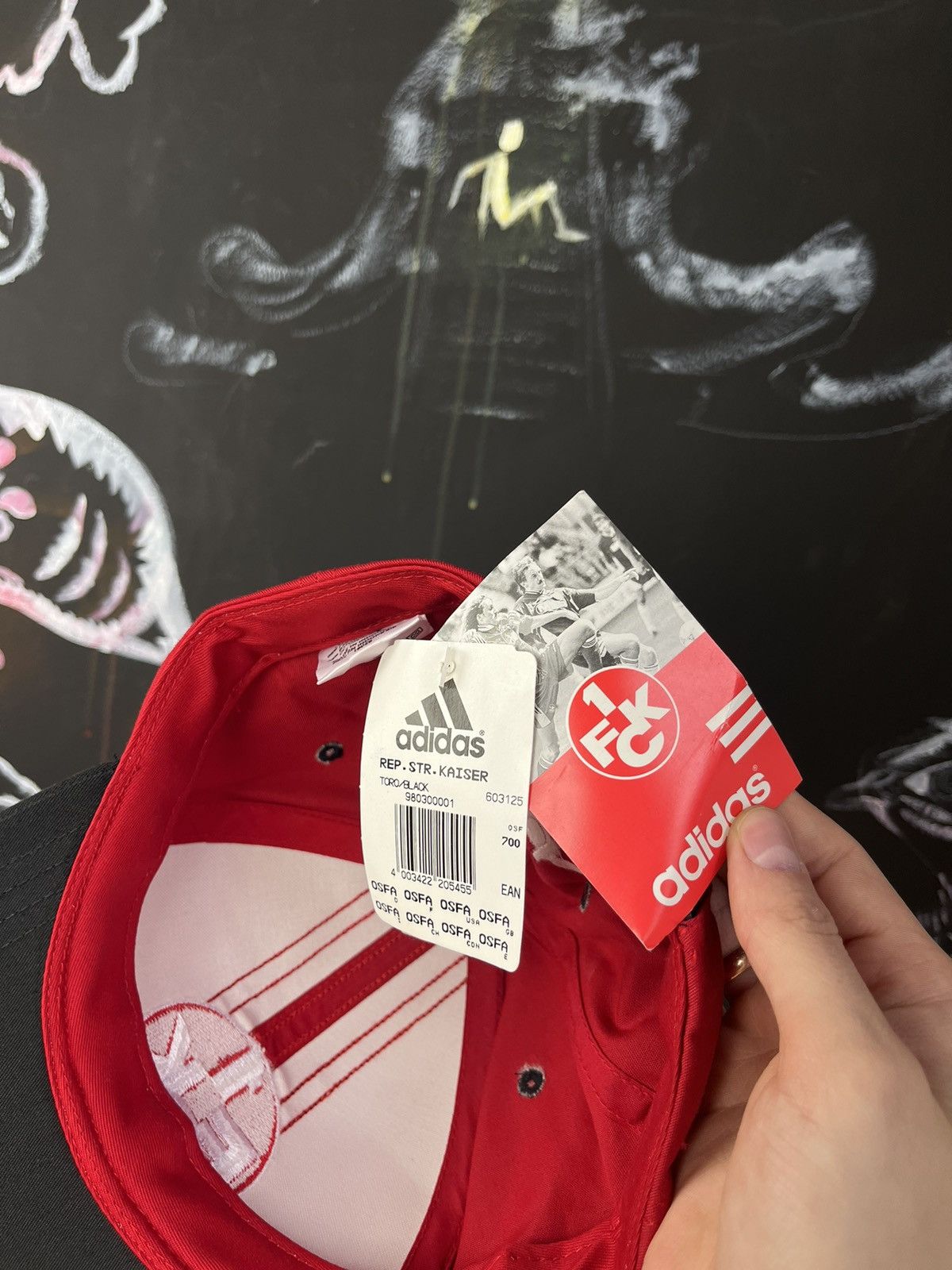 Adidas Vintage 90s Adidas FCK 1 Kaiserslautern Soccer Football Hat Size ONE SIZE - 2 Thumbnail