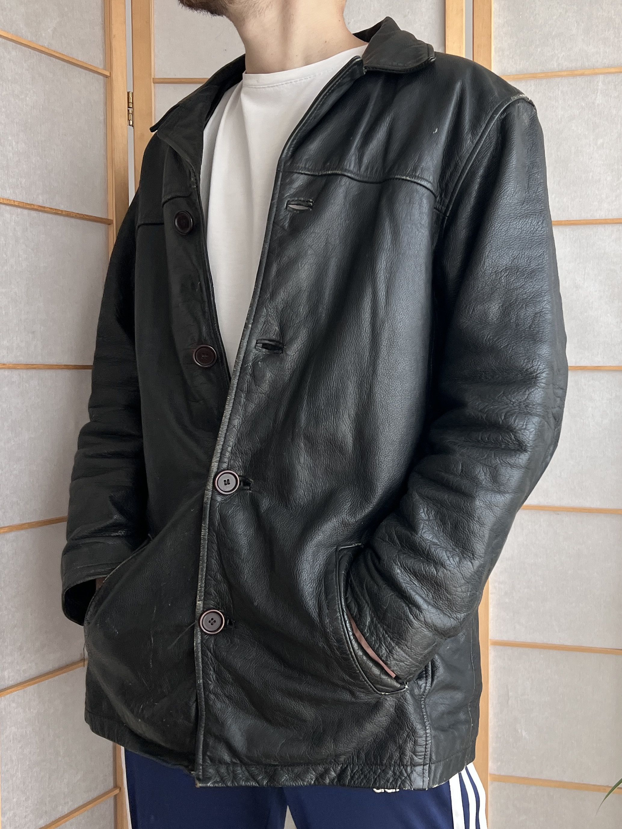If Six Was Nine 14th Addiction Yohji Yamamoto style leather jacket LGB Boxy Size US L / EU 52-54 / 3 - 7 Thumbnail