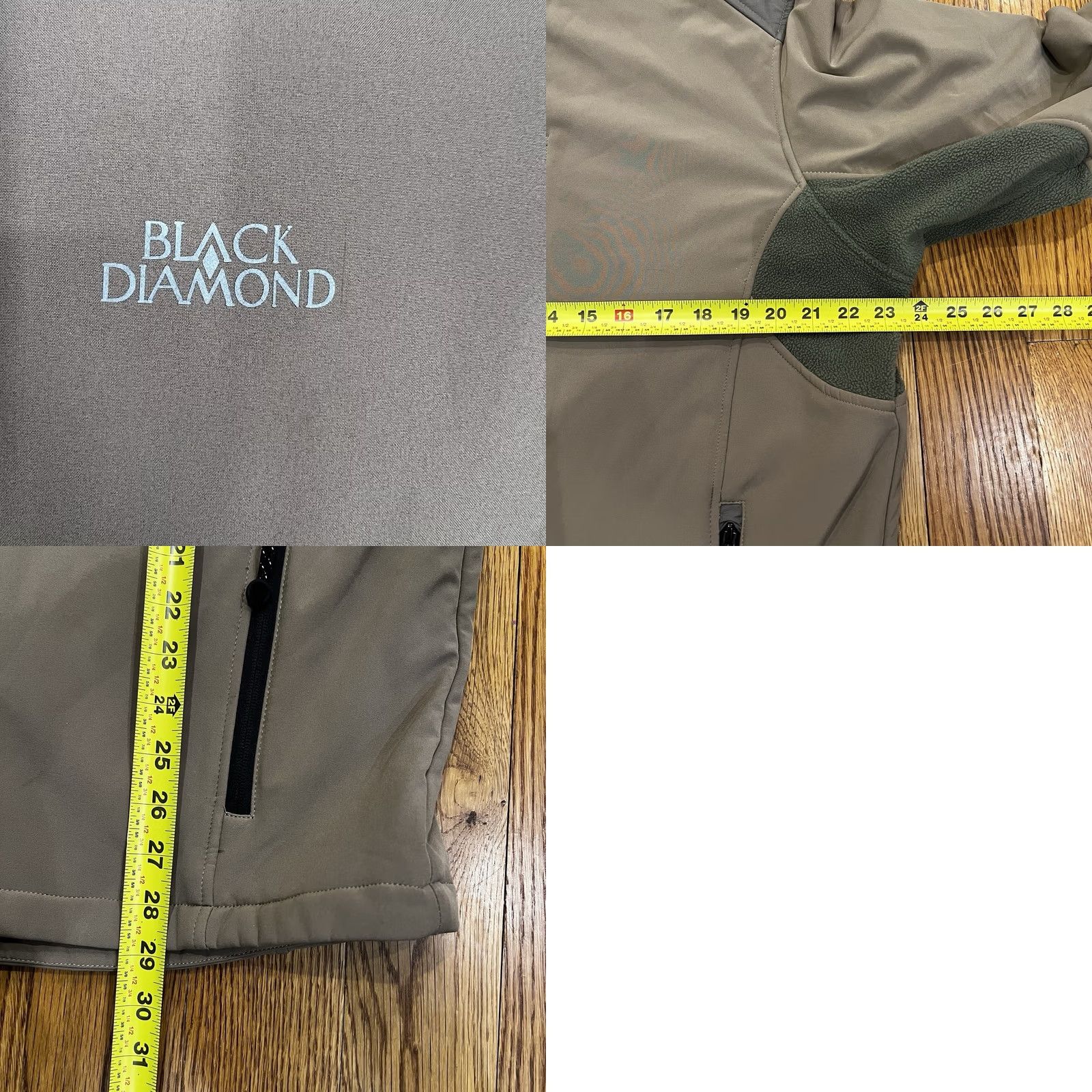Black Diamond VINTAGE Black Diamond Mens Jacket L Beige Green Softshell Full Zip Pockets Outdoors Size US L / EU 52-54 / 3 - 9 Thumbnail