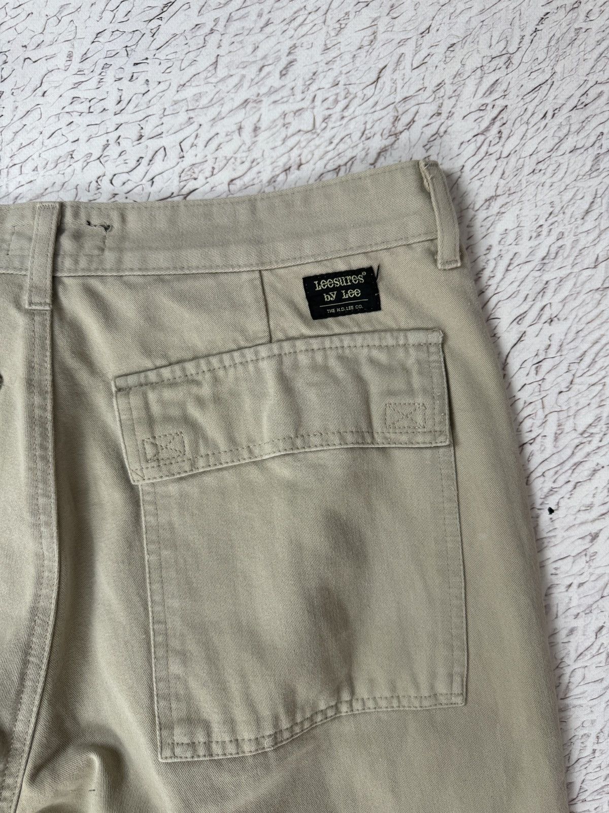 Lee × Vintage Leesures by Lee vintage beige distressed faded cotton pants Size US 34 / EU 50 - 17 Thumbnail