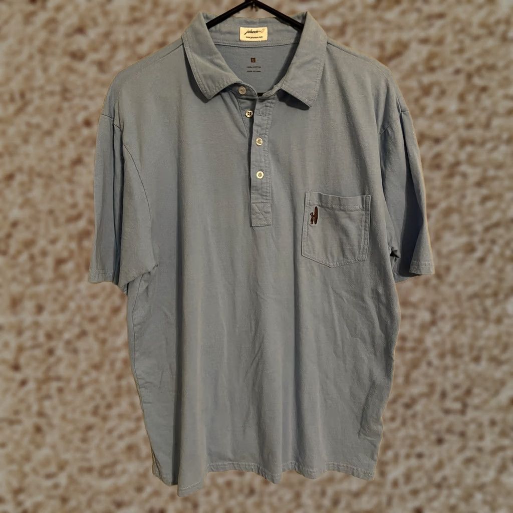 johnnie-O Johnnie-O Polo Shirt Men's Large L Light Blue Cotton Pocket Casual S/S Size US L / EU 52-54 / 3 - 1 Thumbnail