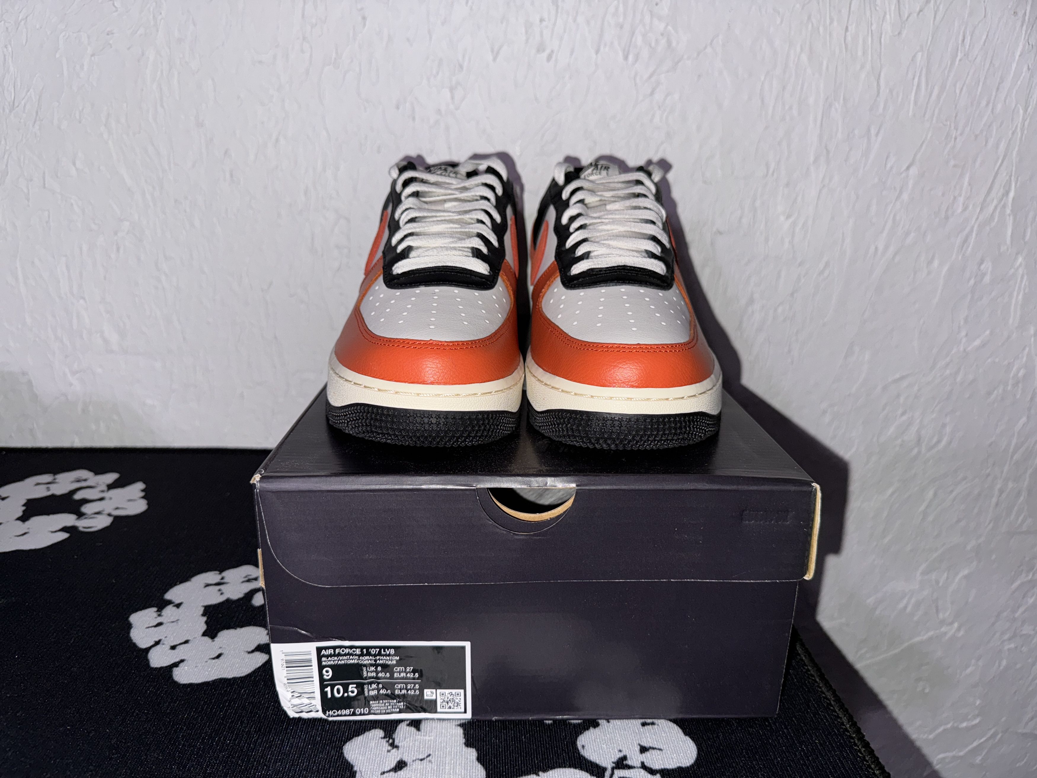 Nike US 9 - Nike Air Force One Low '07 LV8 "Vintage Coral" Black Size US 9 / EU 42 - 4 Thumbnail