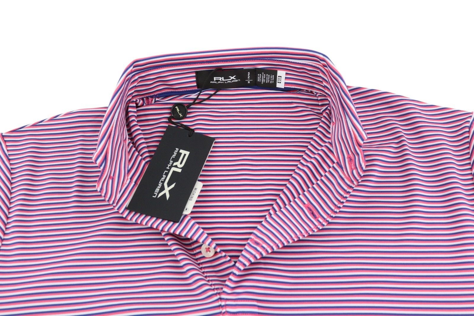 RLX Ralph Lauren GOLF M Striped Polo Wicking 84548 Size US M / EU 48-50 / 2 - 4 Thumbnail