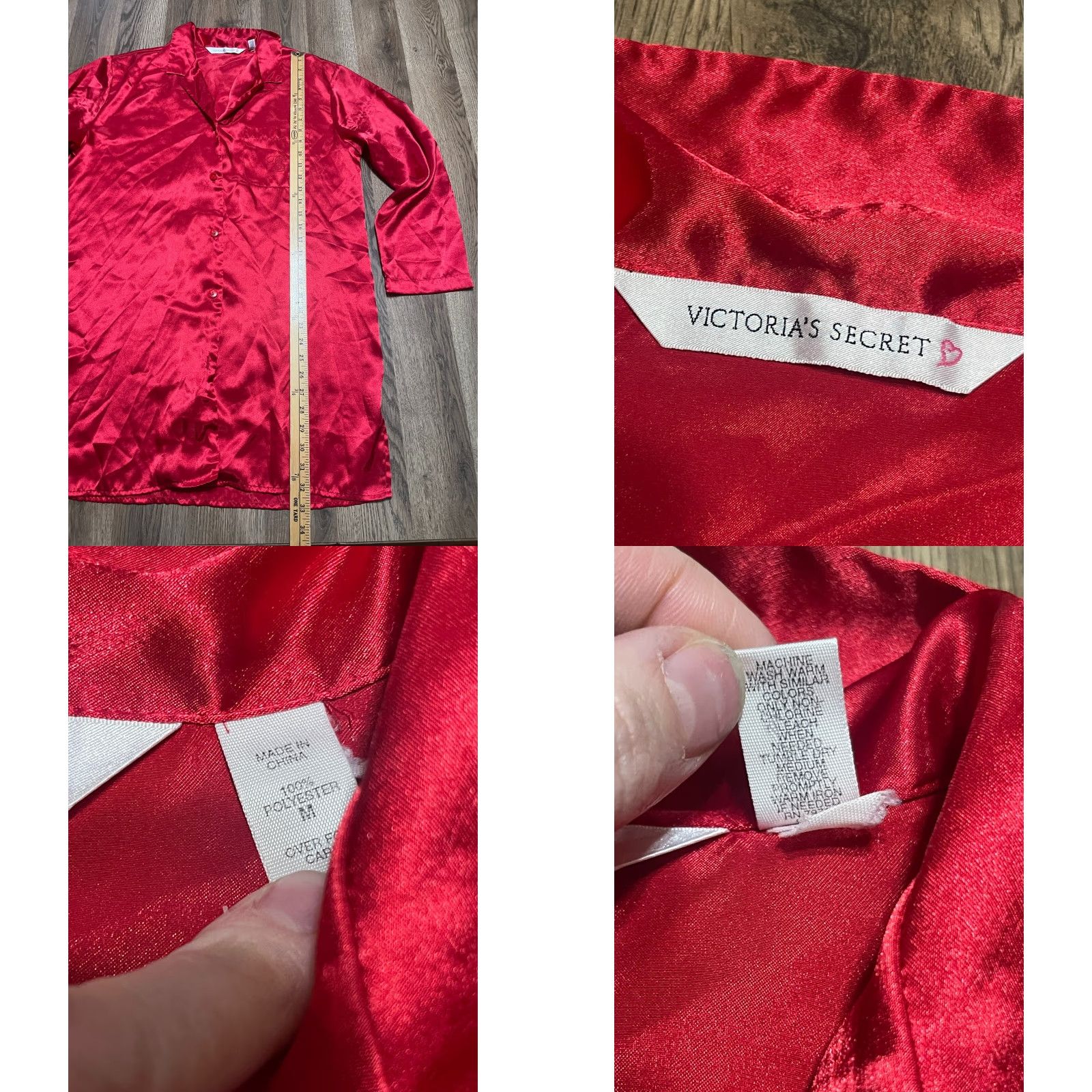 Victoria's Secret Victoria's Secret Dress Shirt Dress Women's M Red Button Long Sleeve Casual Fall Spring Summer Mens Womens Girls Boys Size M / US 6-8 / IT 42-44 - 8 Thumbnail