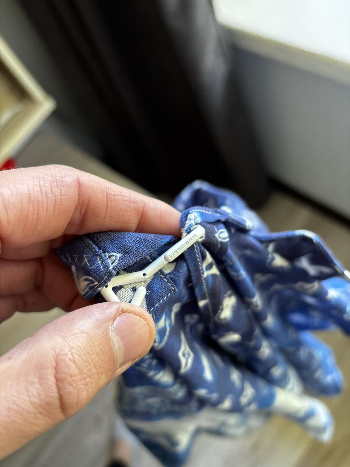 Louis Vuitton Louis Vuitton Monogram Bandana Hook Detail Shirt Blue Size US M / EU 48-50 / 2 - 3 Thumbnail
