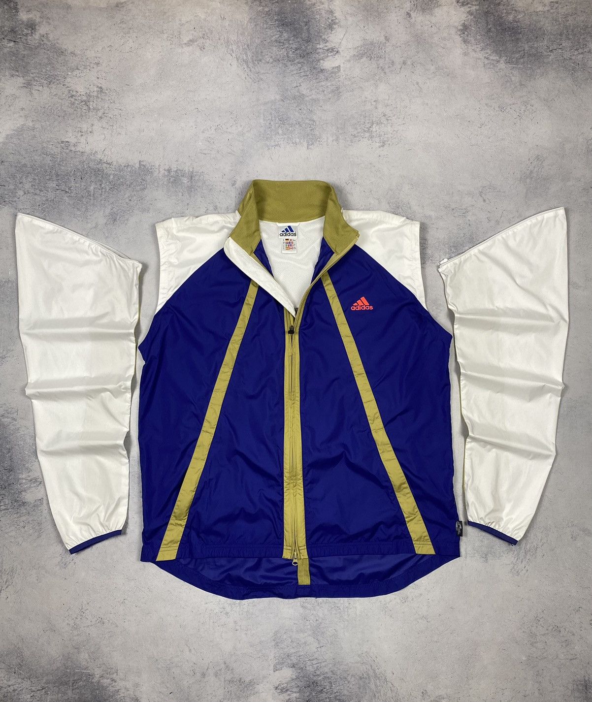 Adidas Vintage 90s Adidas Equipment Nylon Jacket Vest Transformer Size US XL / EU 56 / 4 - 17 Thumbnail