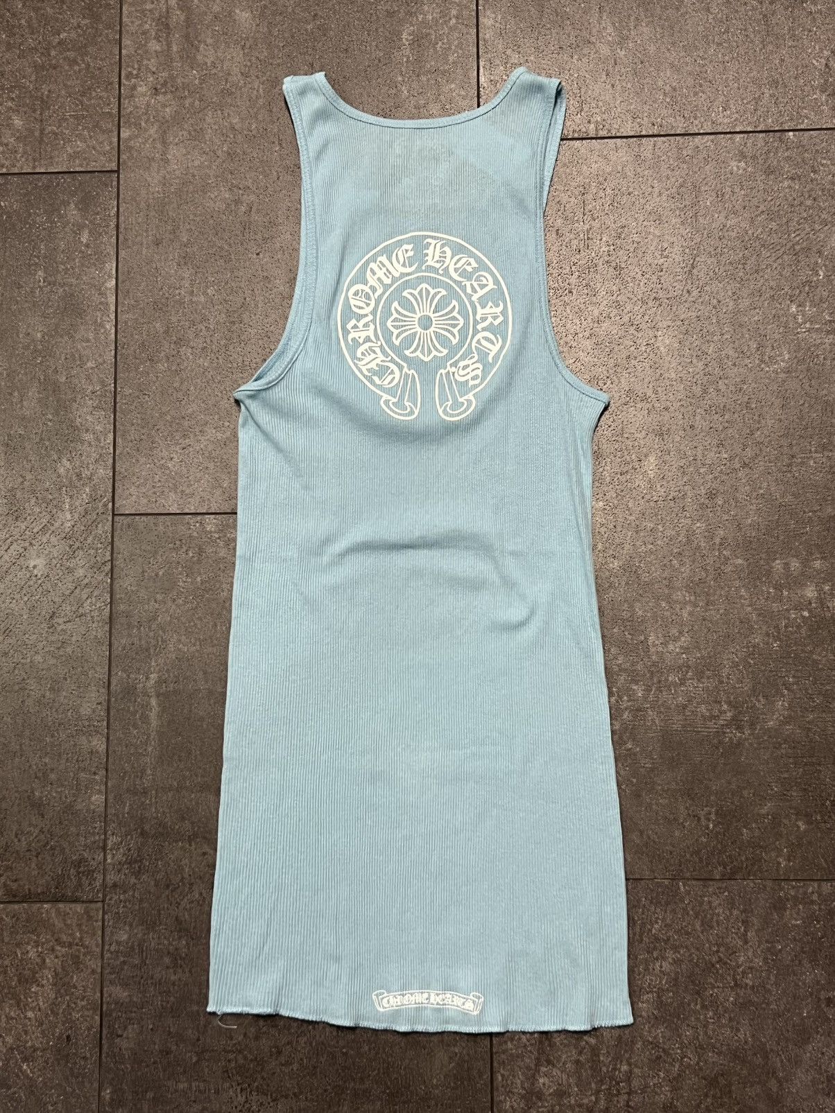 Chrome Hearts Chrome Hearts Horseshoe Baby Blue Rib Tank Top size