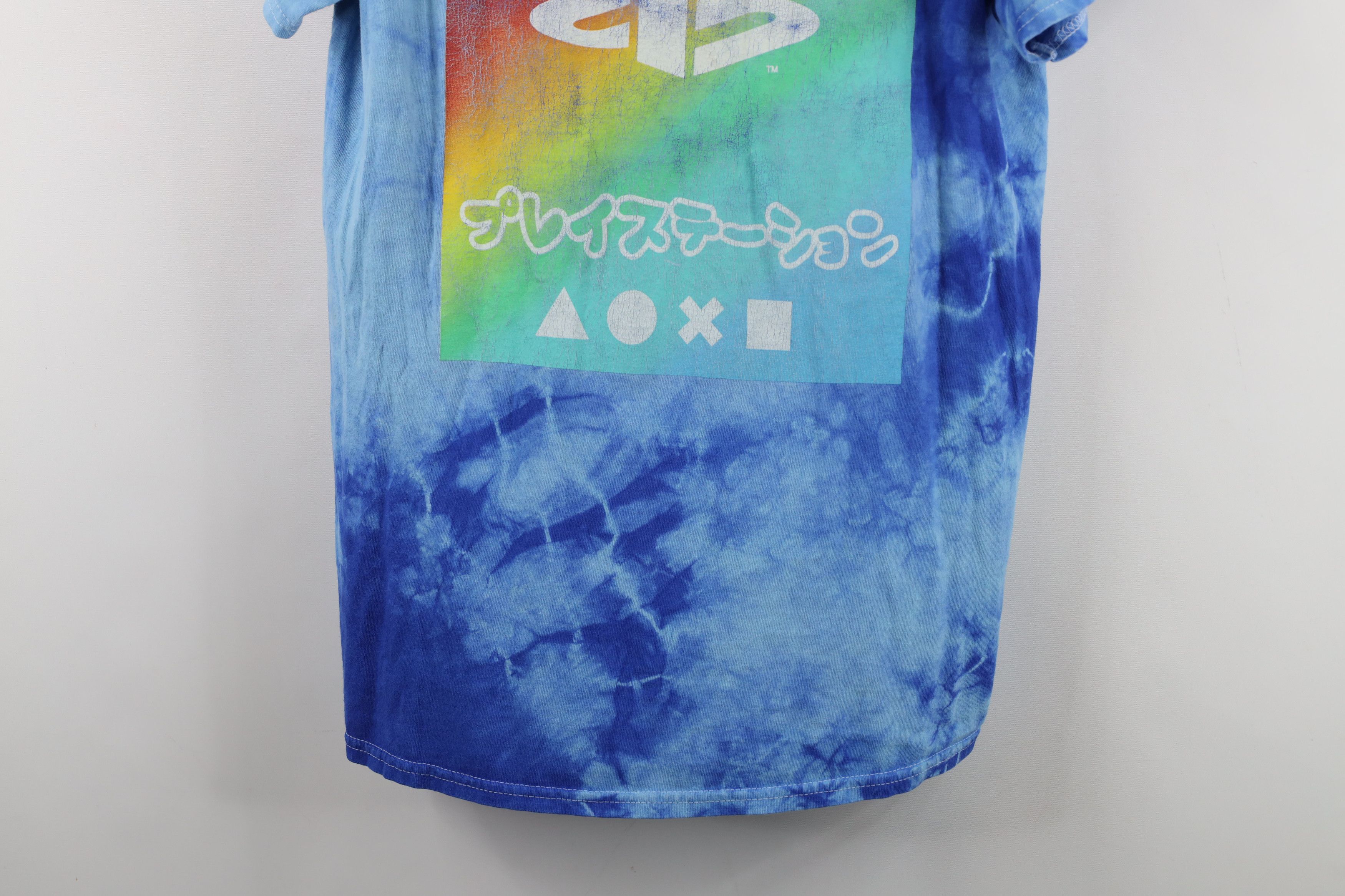 Vintage Retro Y2K Sony Playstation Acid Wash Japan T-Shirt Blue Size US S / EU 44-46 / 1 - 3 Thumbnail