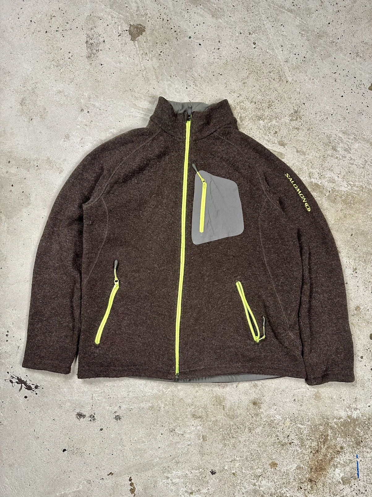 Salomon Vintage Y2K Salomon Wool Brown Jacket Outdoor Hiking Size US L / EU 52-54 / 3 - 1 Thumbnail