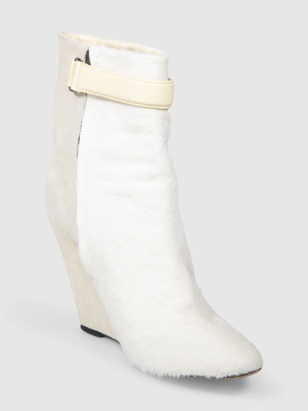 Isabel Marant White Suede & Pony Calfskin Boots Size US 10 / IT 40 - 1 Thumbnail