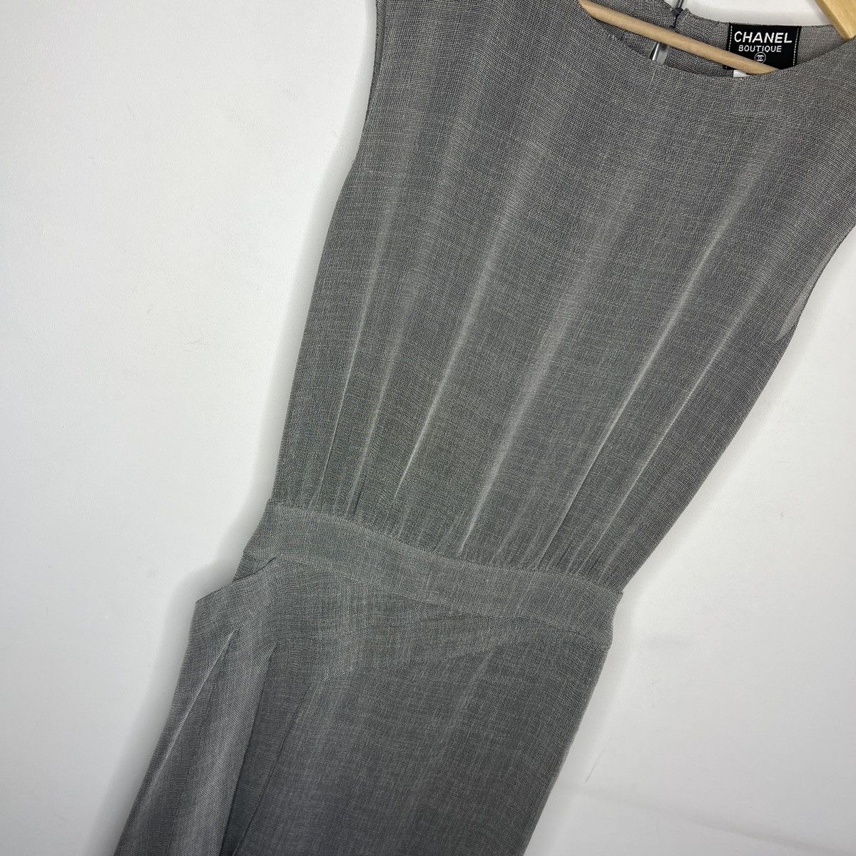 Chanel Chanel Archive Long Gray Dress 90s Unique Silk Size S / US 4 / IT 40 - 5 Thumbnail