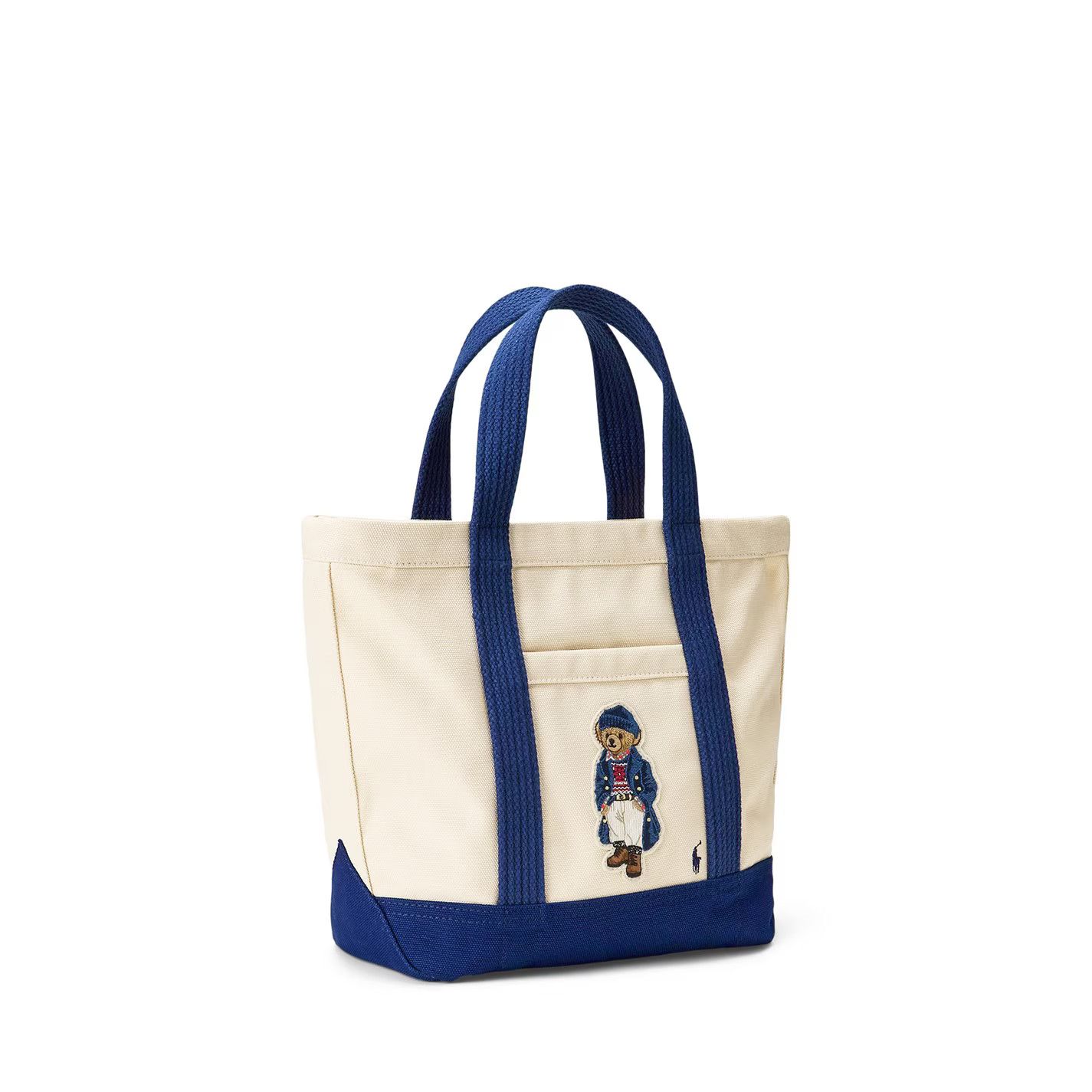 Polo Ralph Lauren o1g2r1mq0825 Size: OS / Bear Logo Tote Bag in Ecru/Navy Size ONE SIZE - 3 Thumbnail