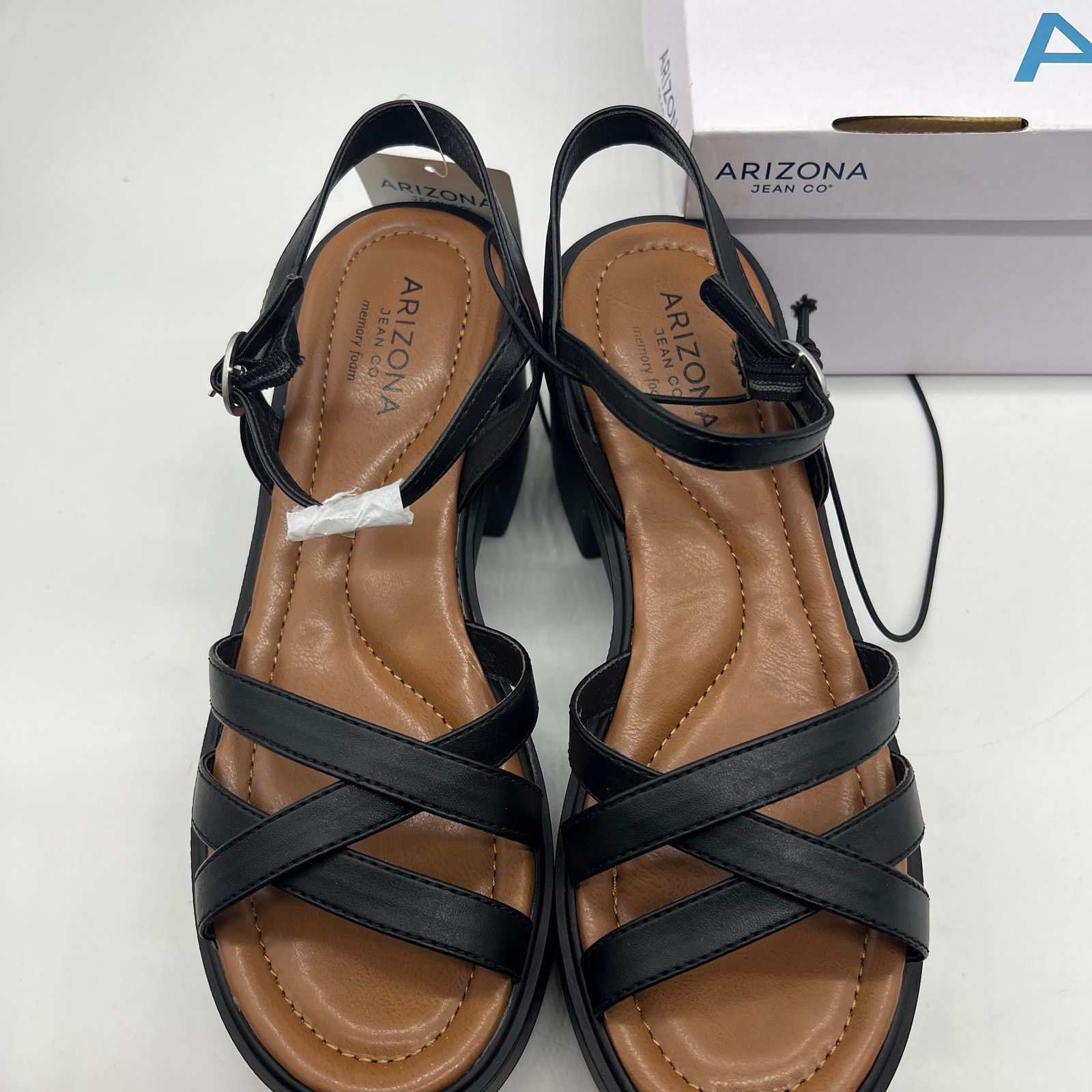 Other Arizona Jean Co Womens Elrose Heeled Sandals Black Color Size US 8 / IT 38 - 9 Thumbnail