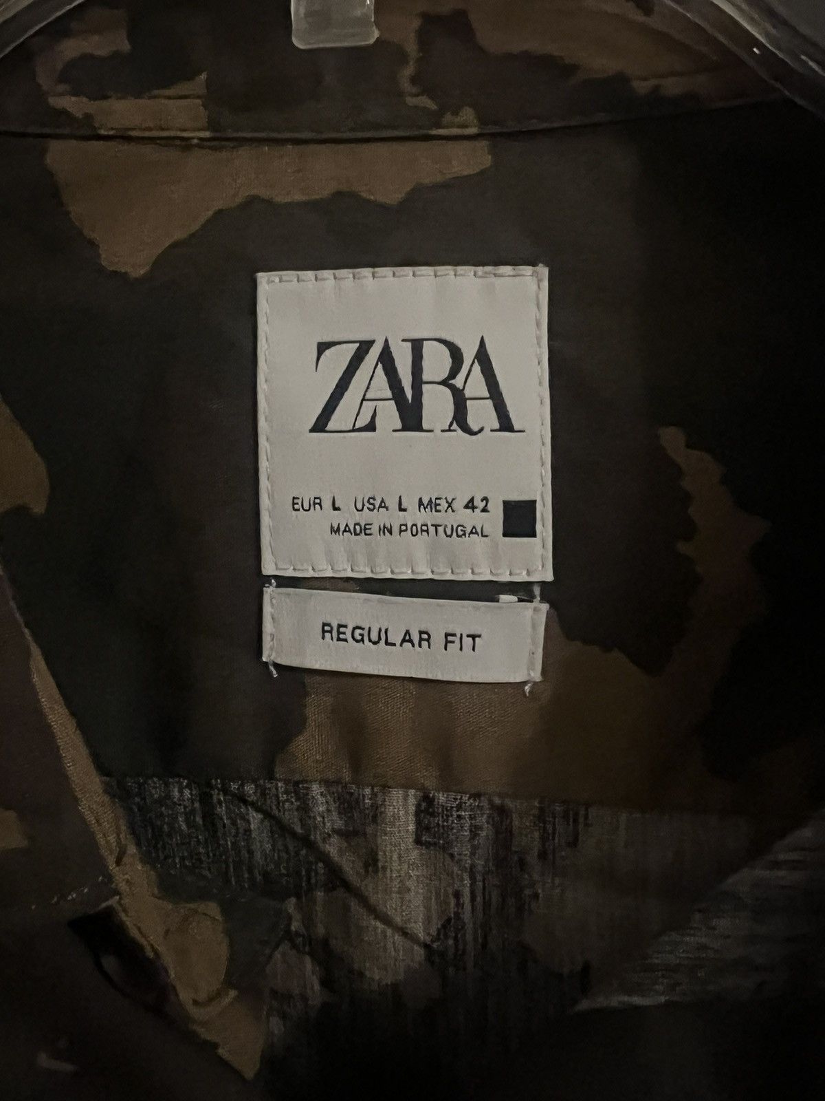 Zara Zara camo long sleeve button up Size US L / EU 52-54 / 3 - 4 Thumbnail