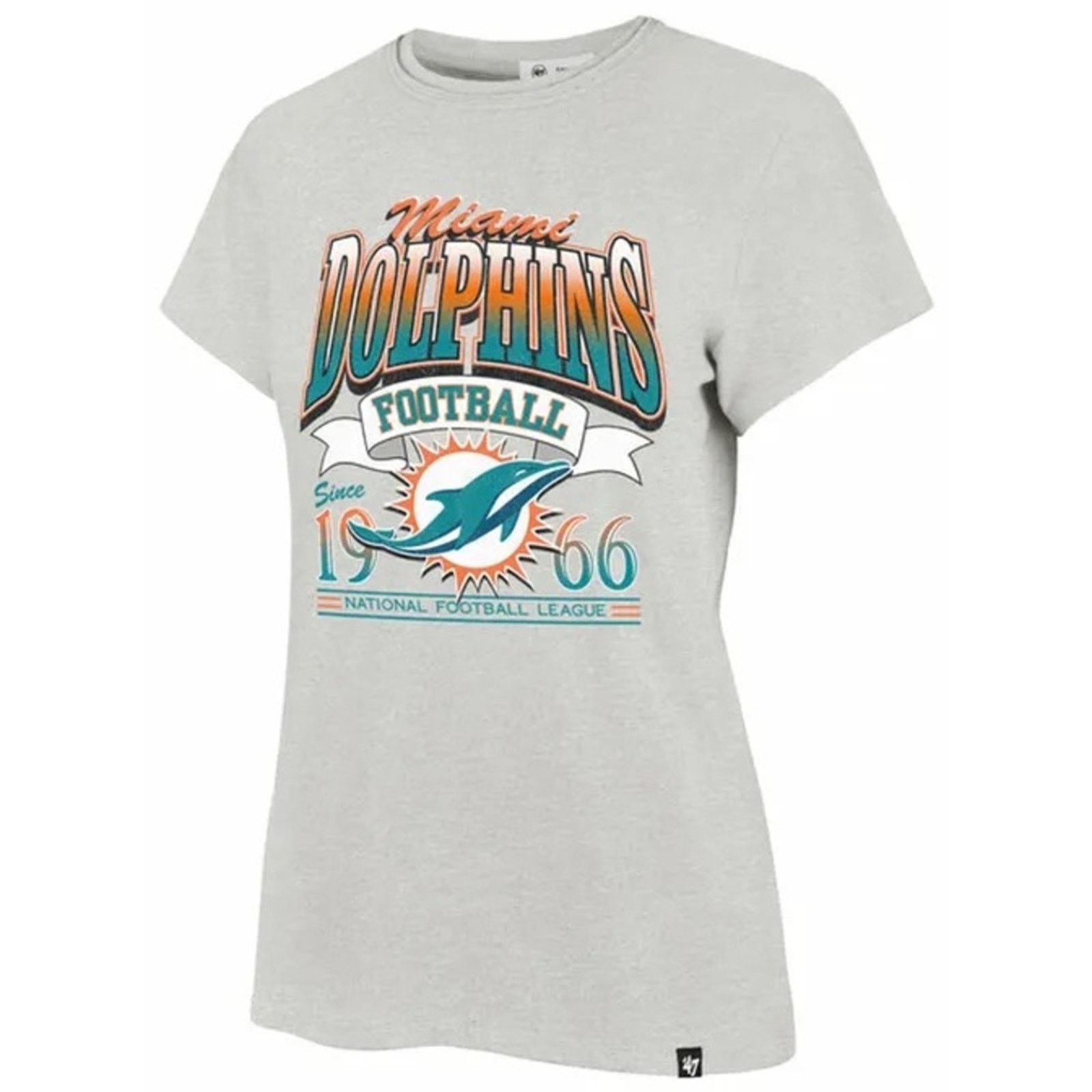 47 'NWT 47 Women's Miami Dolphins Rimrocker T-Shirt LARGE -Grey Size L / US 10 / IT 46 - 1 Thumbnail