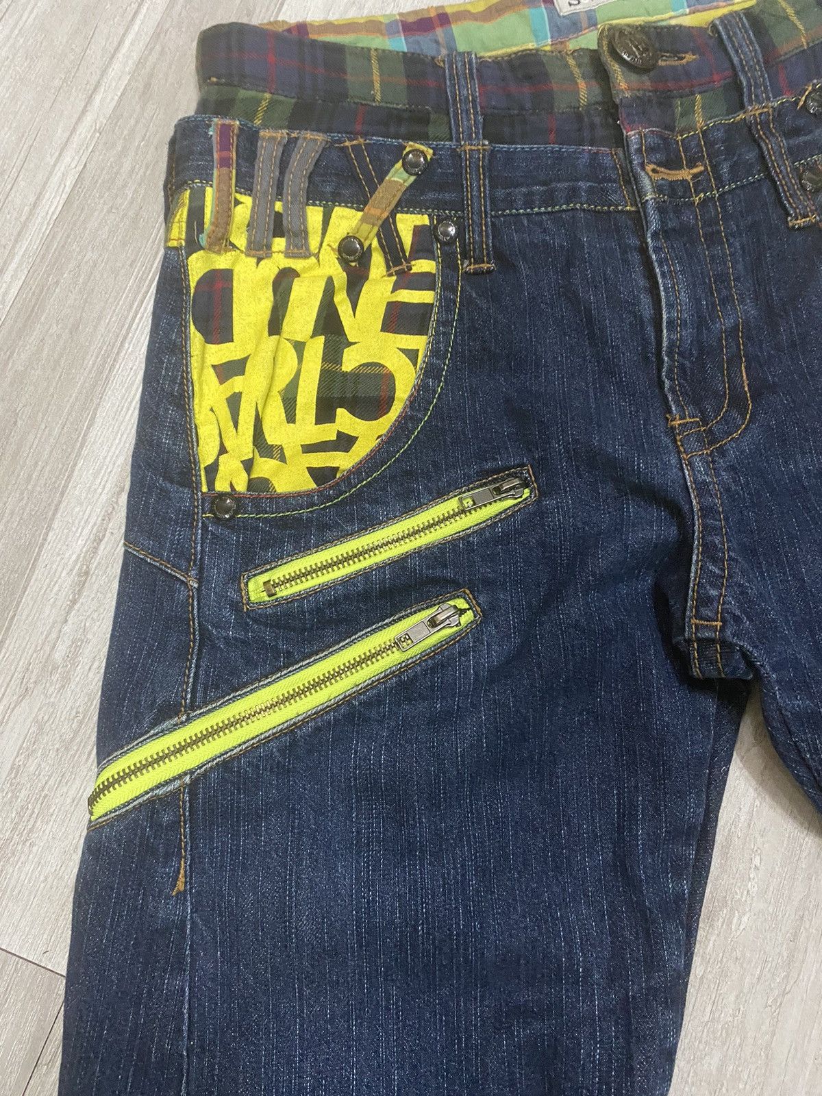 If Six Was Nine × Japanese Brand × Le Grande Bleu (L.G.B.) Sorridere double waist punk grunge denim jeans size 30 Size US 30 / EU 46 - 5 Thumbnail