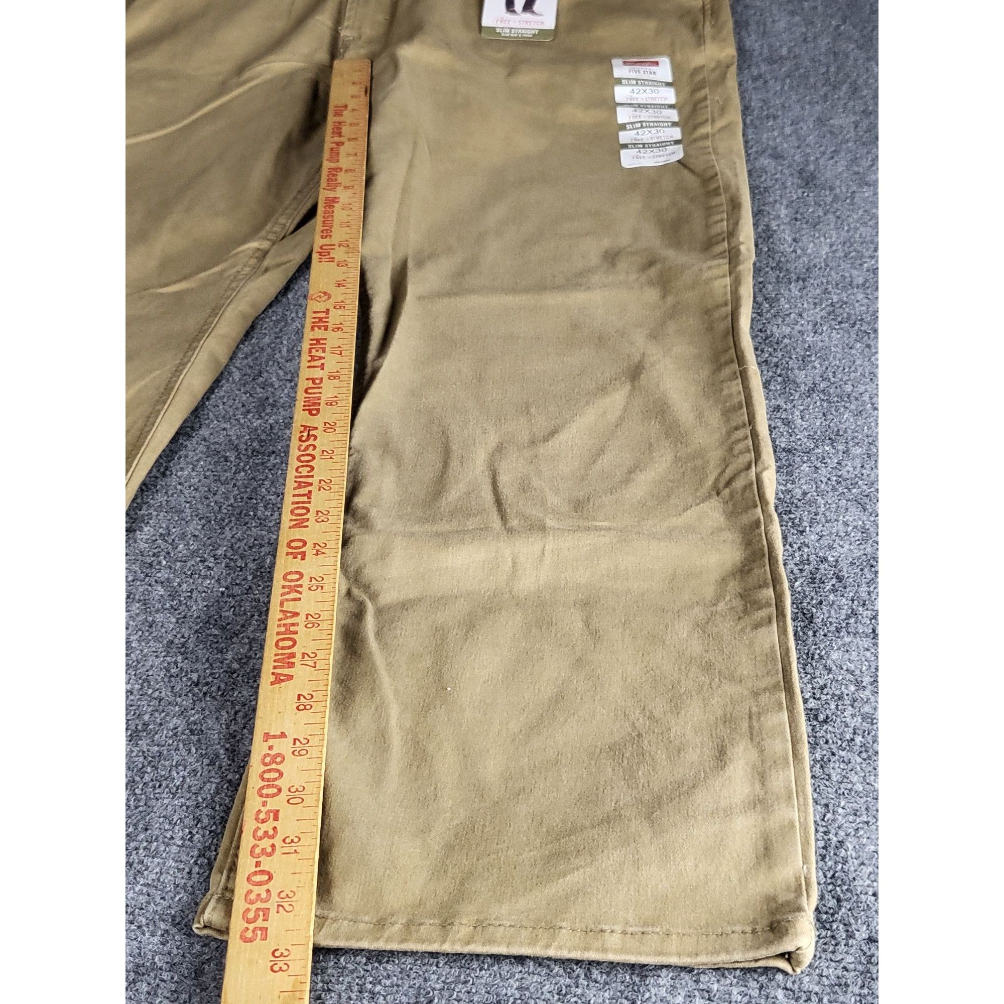 Wrangler Wrangler Five Star Slim Straight Khaki Pants Men Sz 42X30 Fr Size US 42 / EU 58 - 6 Thumbnail