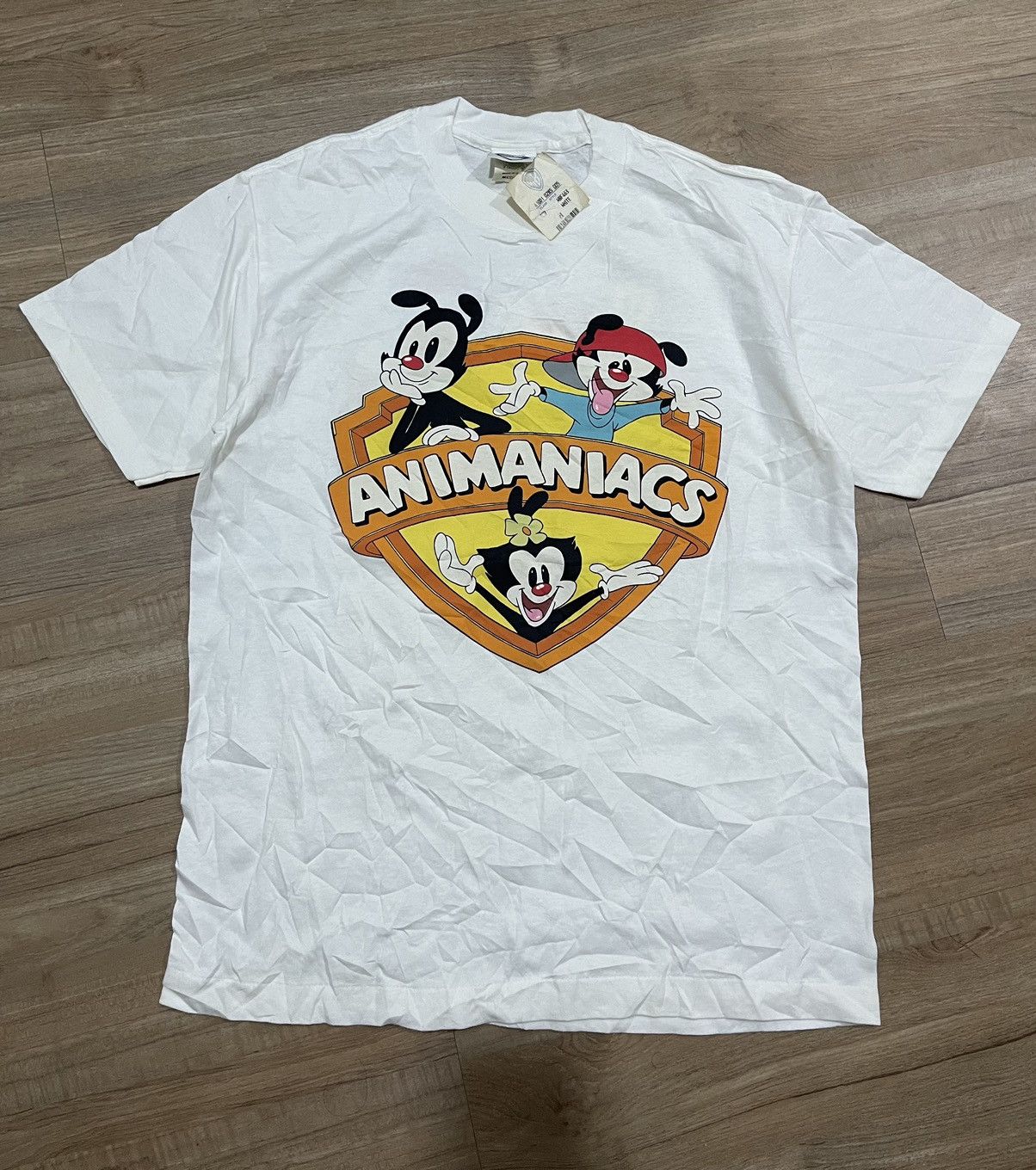 image of Cartoon Network x Vintage Animaniacs Vintage 1993’ in White, Men's (Size Large)