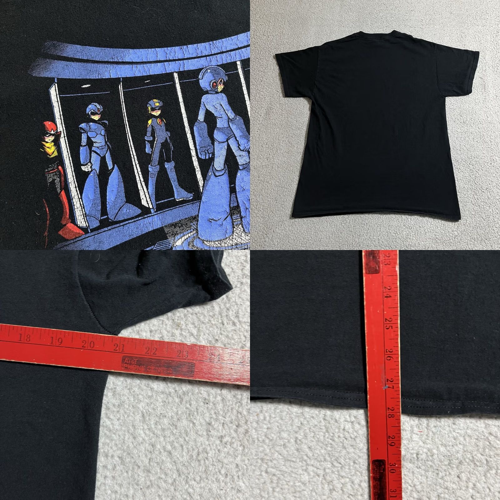 Gildan VINTAGE Mega Man X Shirt Mens Medium Black Cotton Gildan Logo 90s Anime Cartoon Retro Capcom Video Game Theme Mens Size US M / EU 48-50 / 2 - 8 Thumbnail